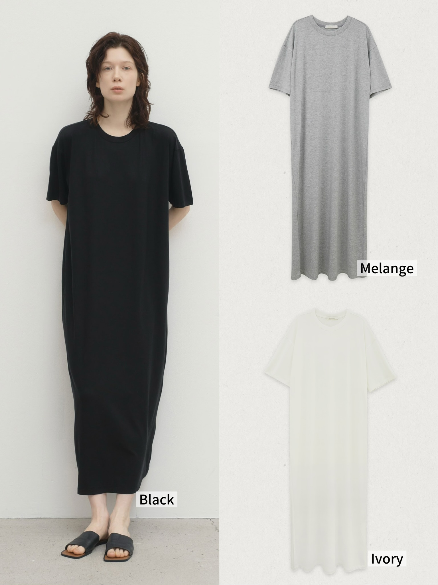 WW25 / RAYON OVERSIZED SHORT SLEEVES DRESS