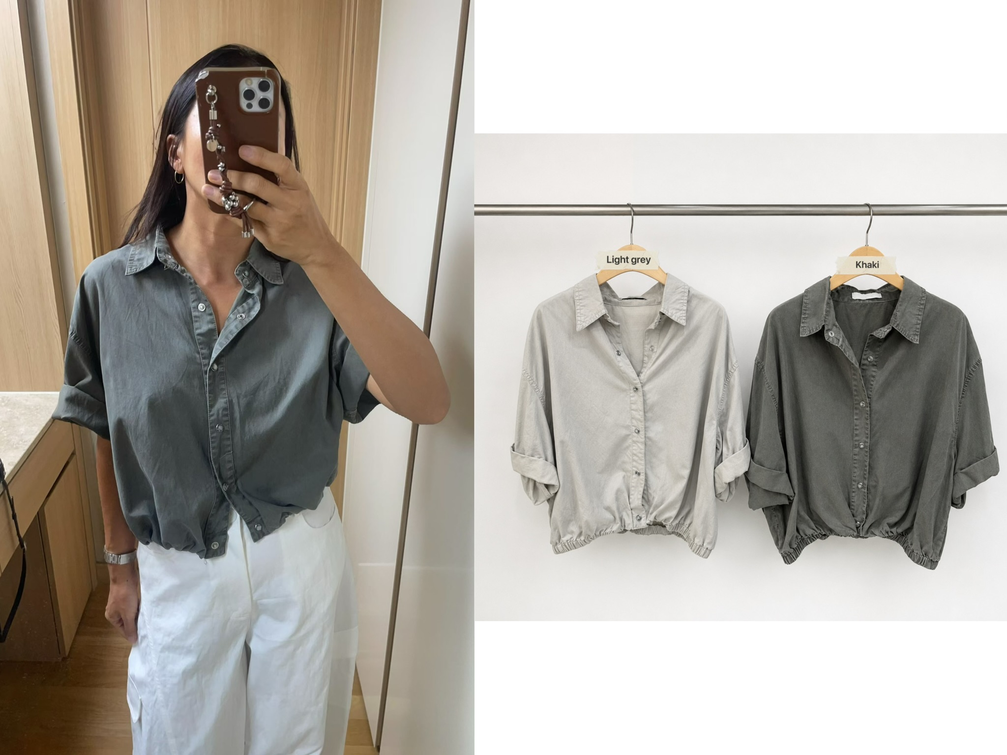 YQ30 / BUTTON DOWN BANDED HEM SHIRT