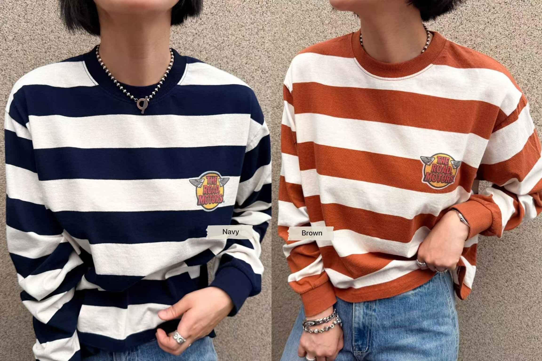 YQ38 / THE ROAD MOTOS BOLD STRIPE PULLOVER
