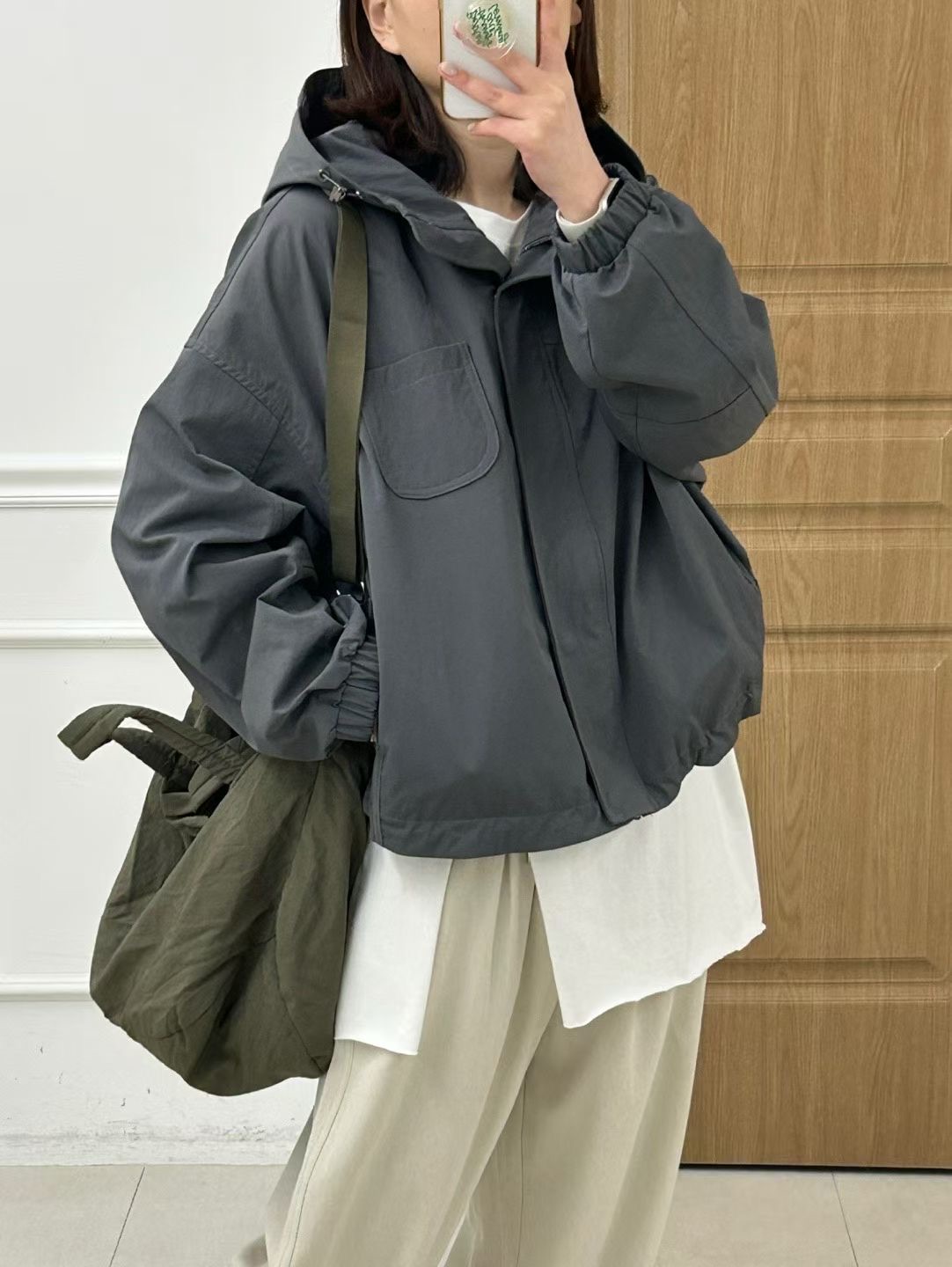 KR12 / Hooded Utility Windbreaker Jacket