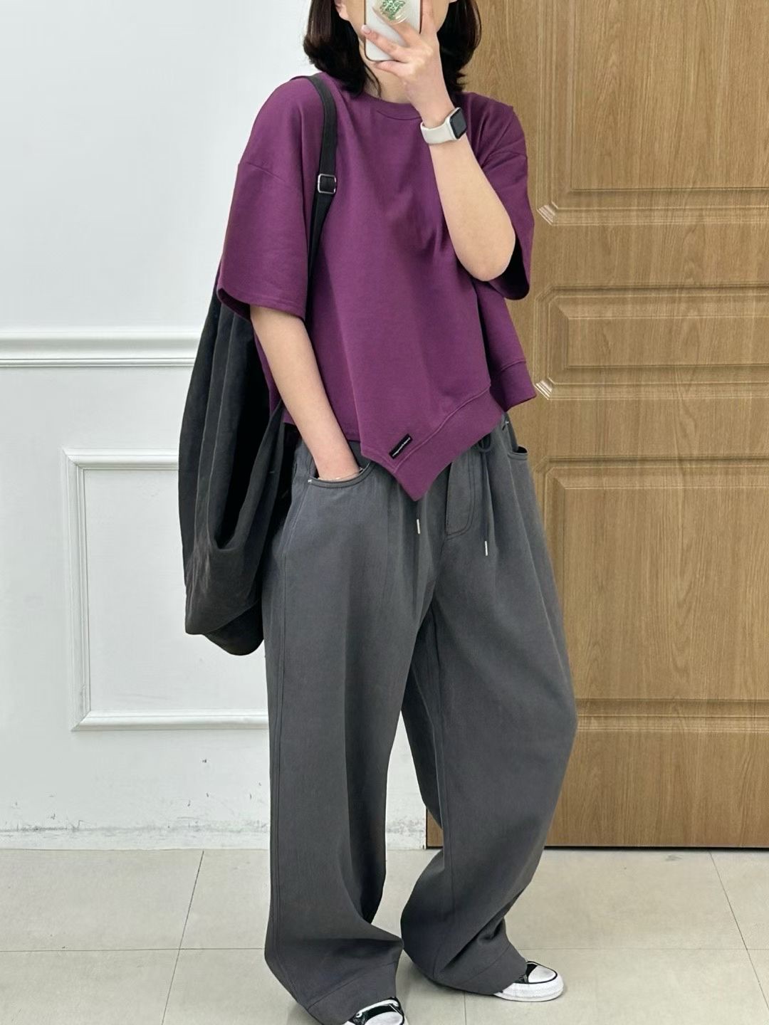 KR13 / Asymmetrical Hem Relaxed Top