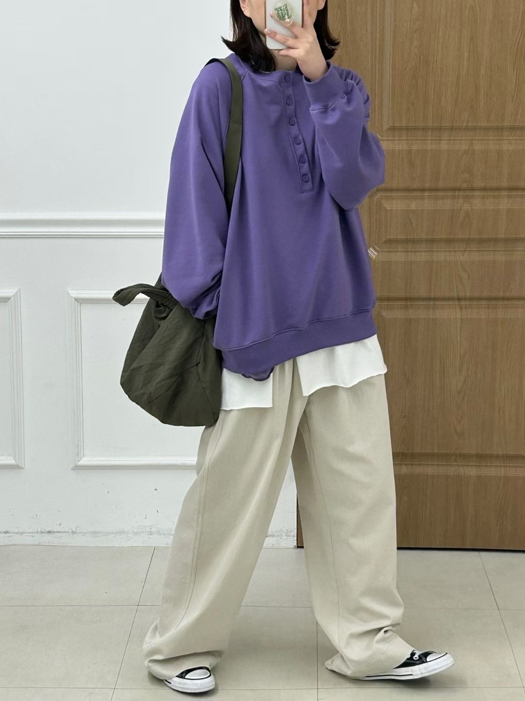 KR15 / Raglan Henley Swearshirt