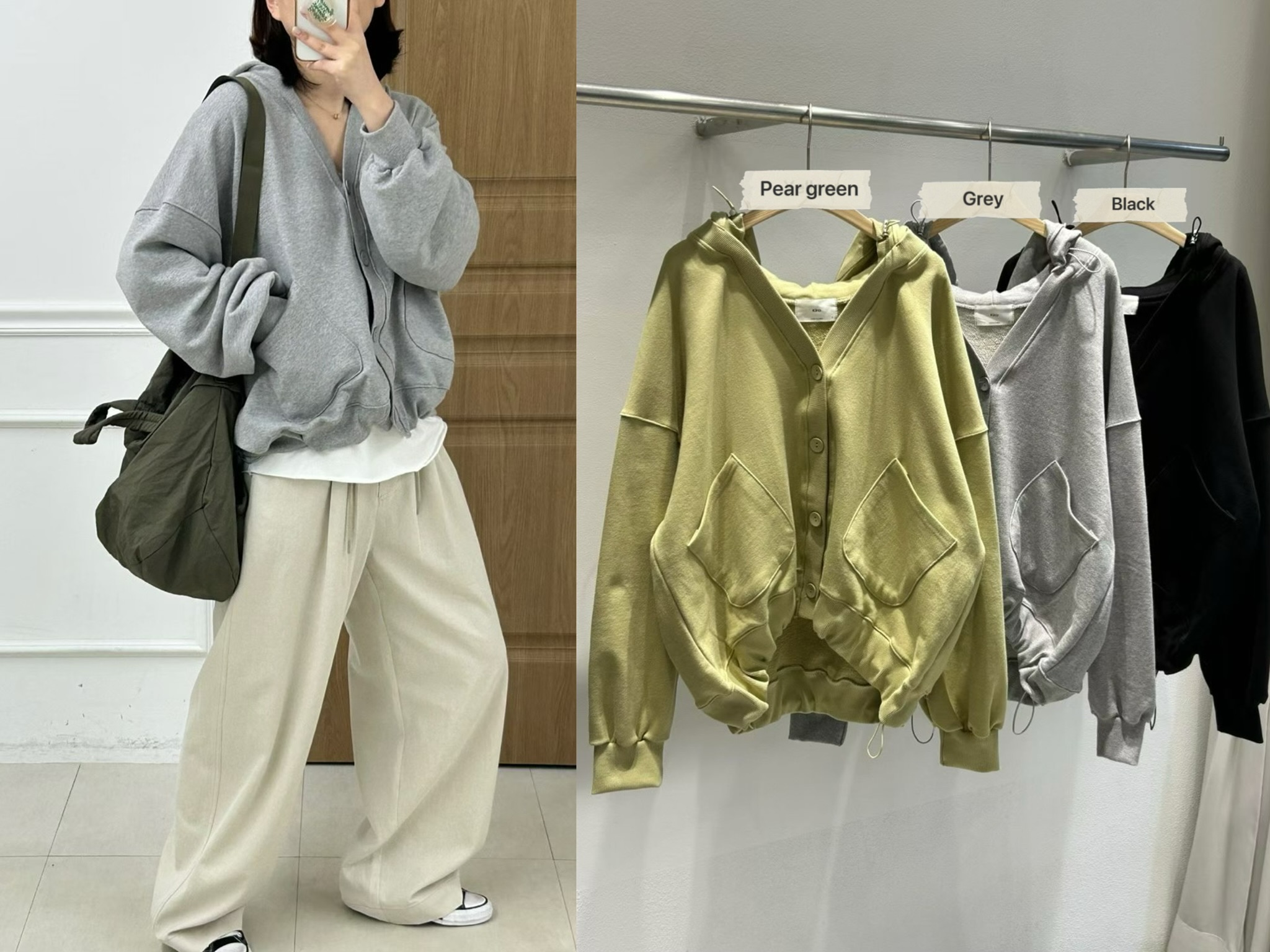 KR16 / Relaxed Hooded Sweat Cardigan