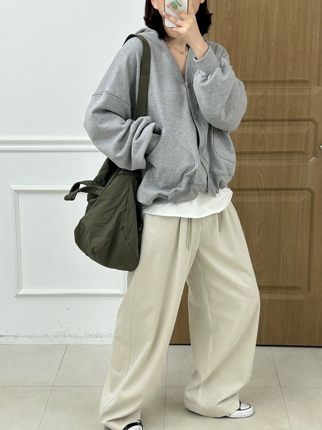 KR16 / Relaxed Hooded Sweat Cardigan