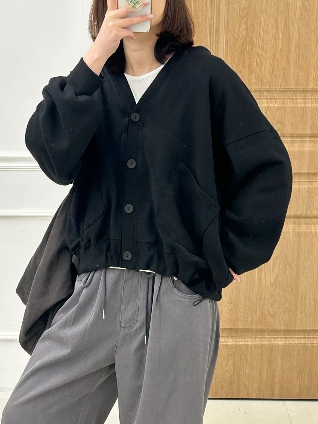 KR16 / Relaxed Hooded Sweat Cardigan