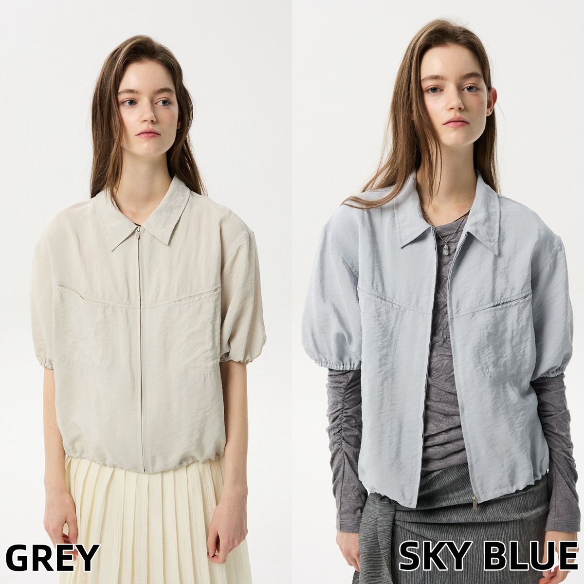 ML10 / SHORT SLEEVE ZIP-UP SHIRTS