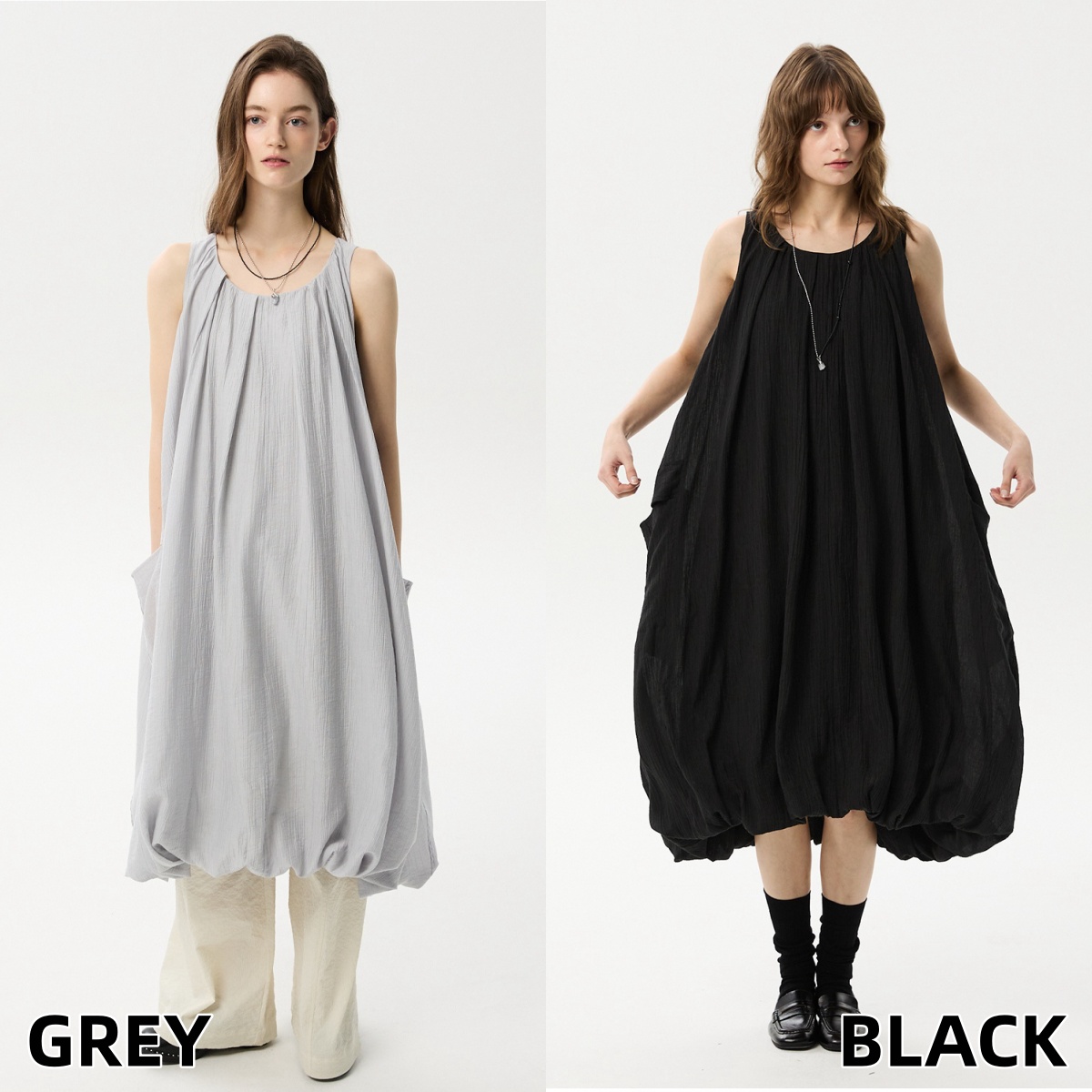 ML15 / BALLOON SLEEVELESS DRESS
