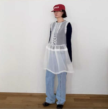 DESIRAE TULLE OVERLAY MIDI DRESS