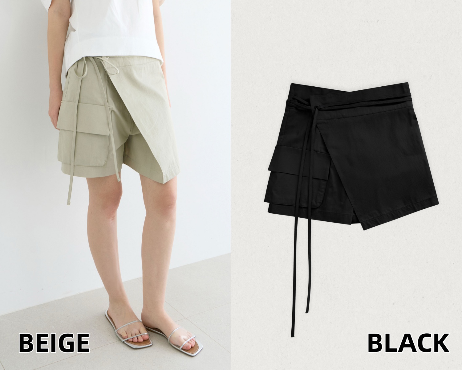 WW31 / NEEDS CARGO WRAP CULOTTES SHORTS