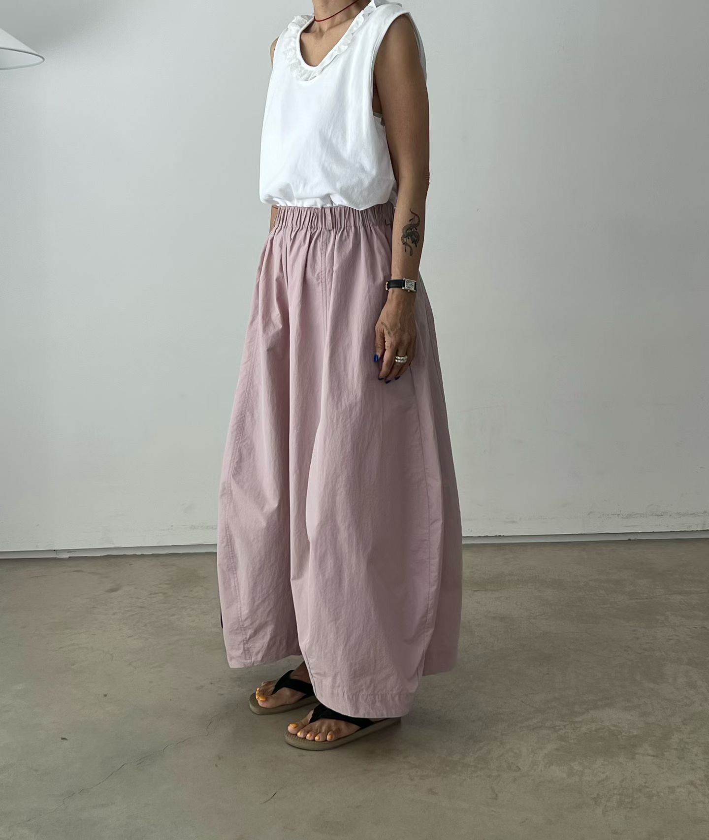 VN22 / BANDED WAIST POCKET BALLOON TROUSERS