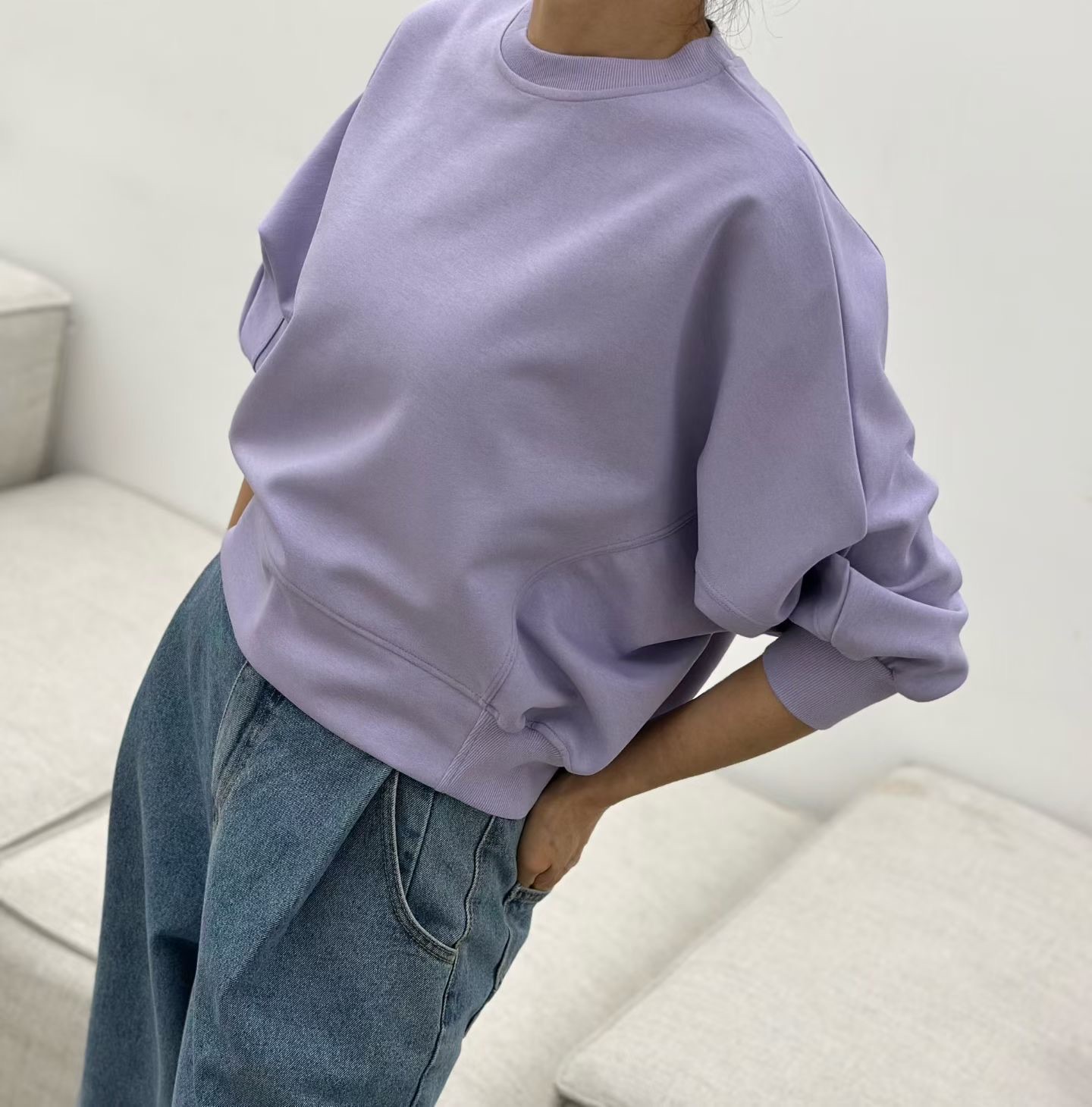 LE18 / RELAXED PUFF SLEEVE SWEAT TOP