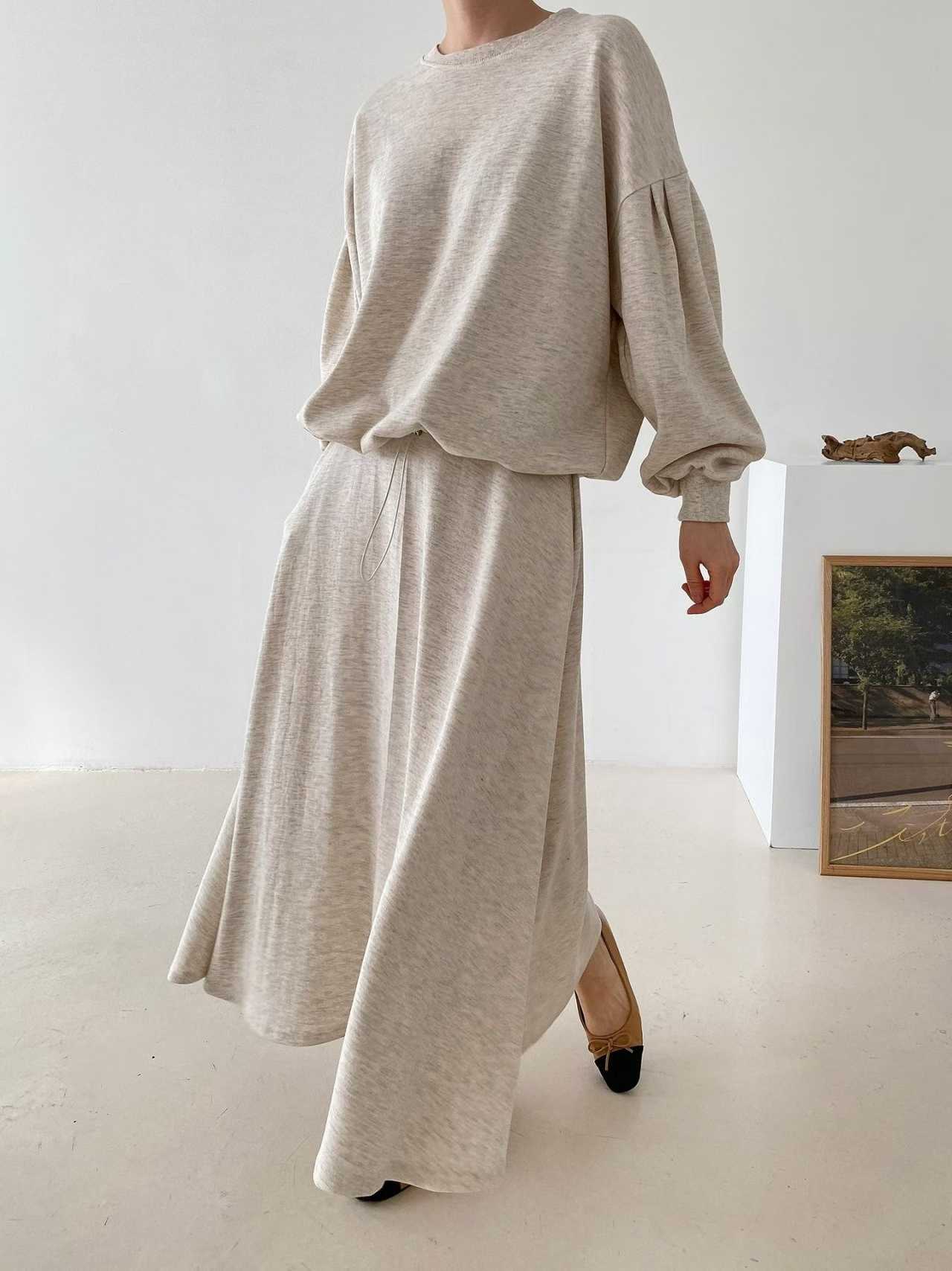 ELIZABETH TOGGLE SWEATSHIRT/SKIRT SET