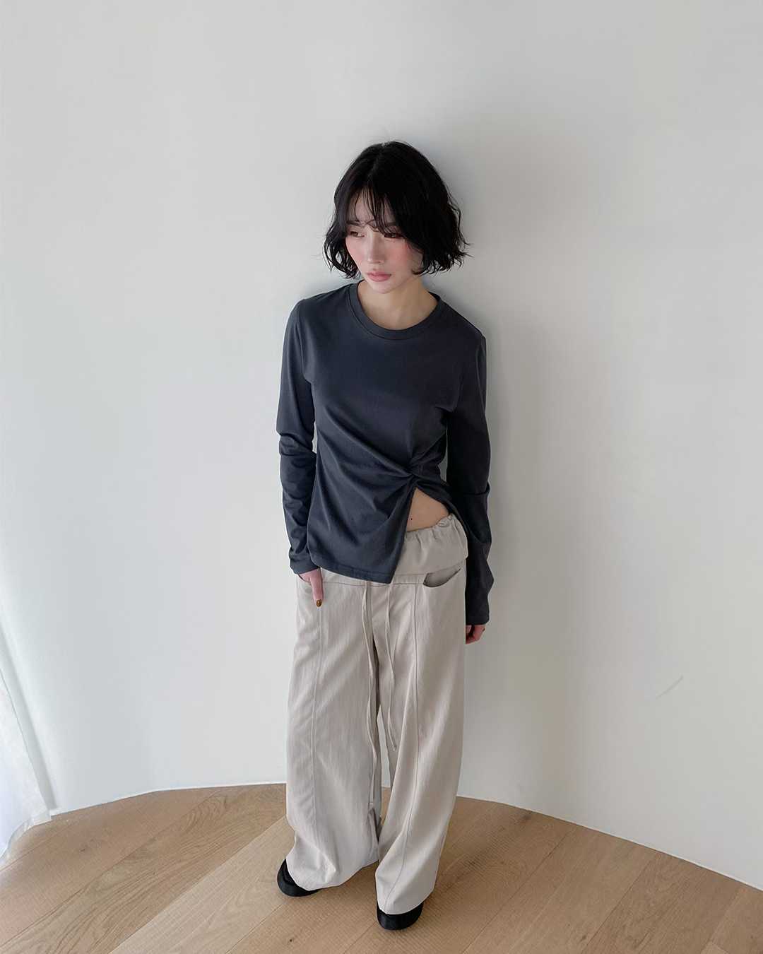 ELOISE OPEN KNOT LONG SLEEVES TEE