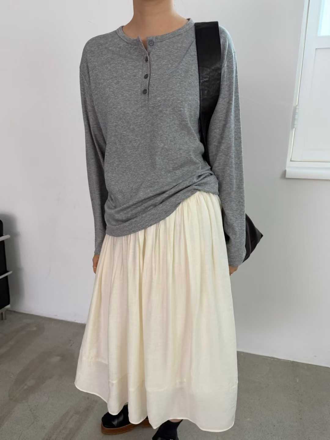 DINNIE HENLEY BUTTONS LONG SLEEVES TEE