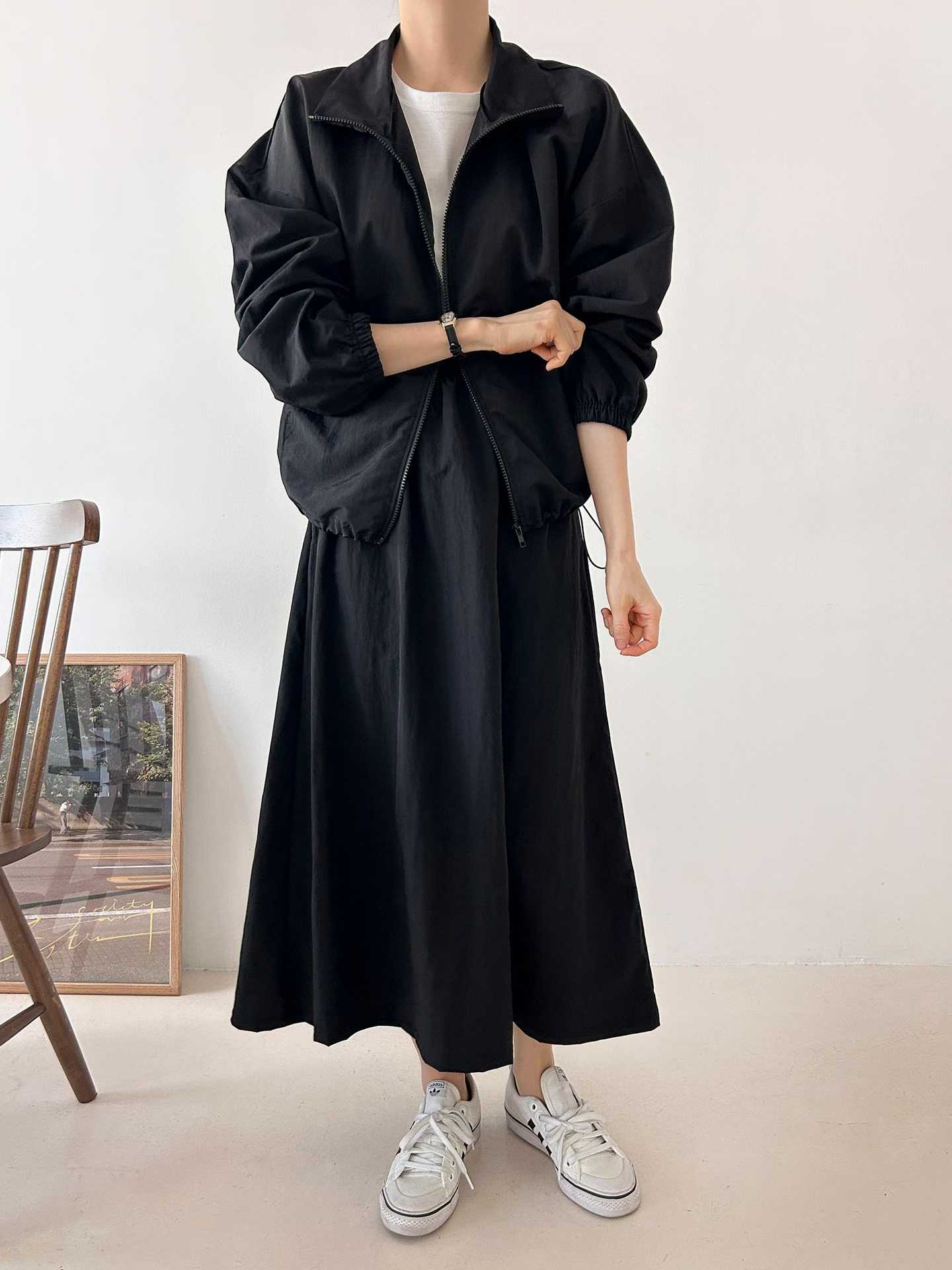 ELIANA ZIP UP WINDBREAK SKIRT SET