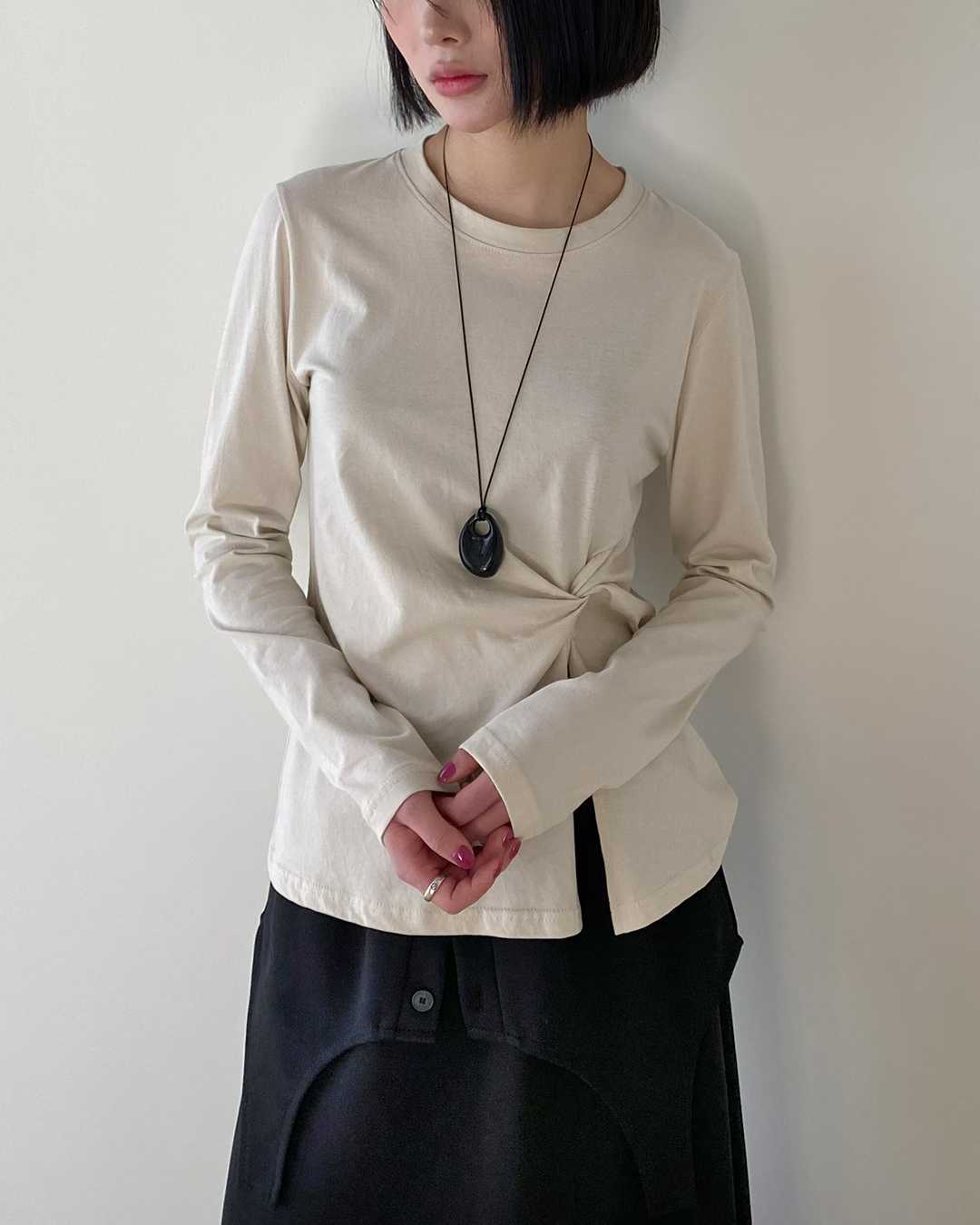 ELOISE OPEN KNOT LONG SLEEVES TEE