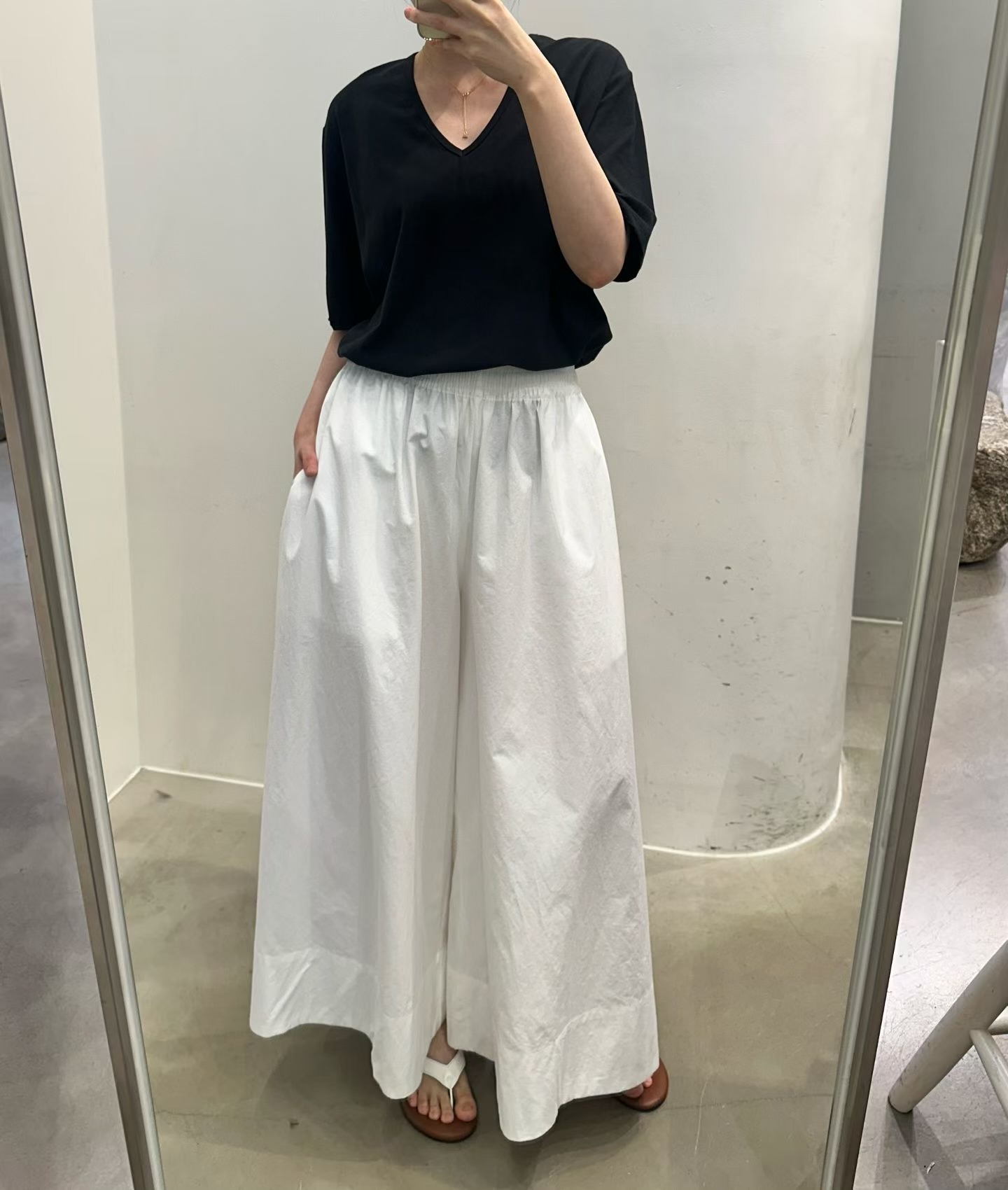 JY17 / BANDED WAIST POCKET CULOTTES