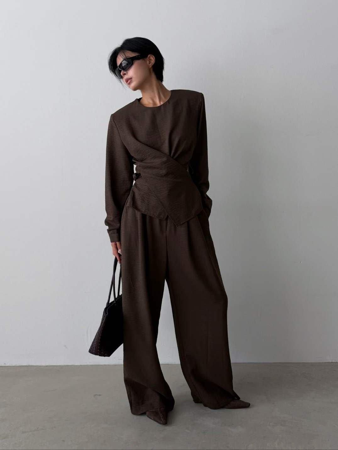 FAWN BUTTON TROUSERS