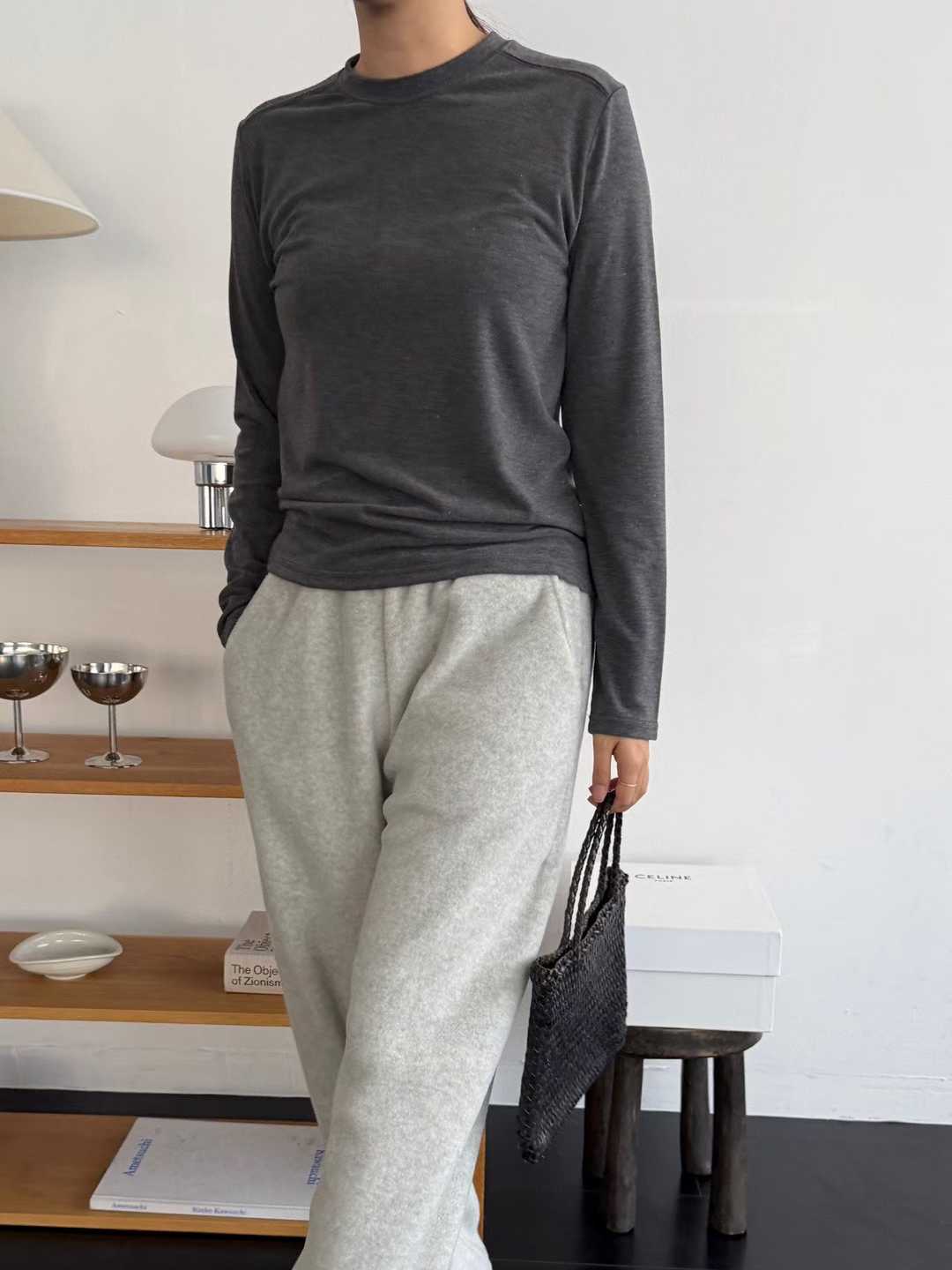 DENISE SHOULDER PIPING LONG SLEEVES TEE