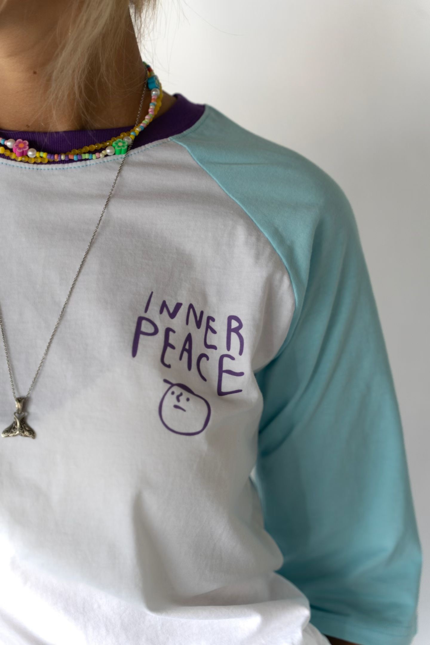 T190426/INNER PEACE COLOUR-BHLOCK TEE 
