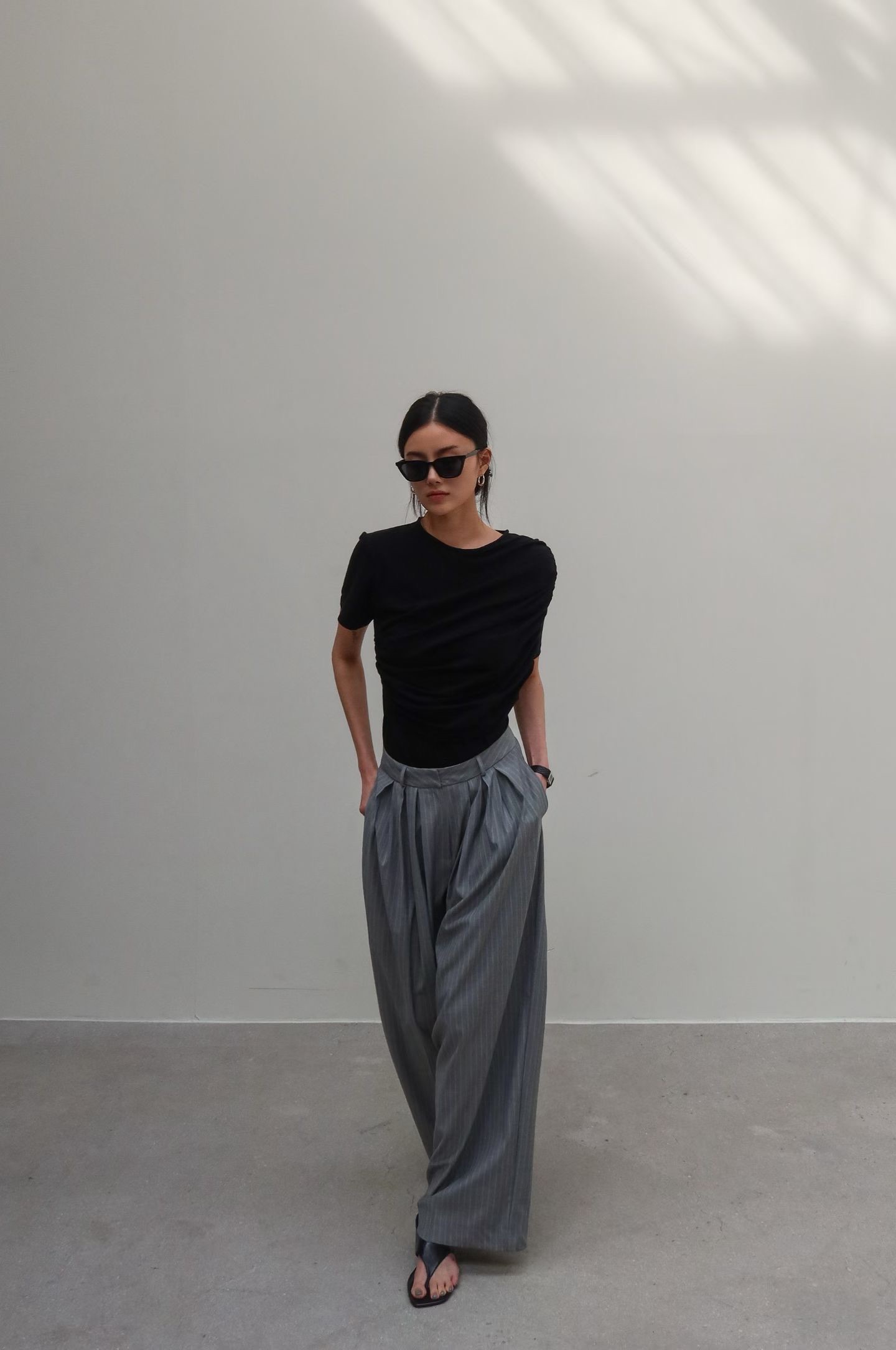 BY07 / RUCHING SHORT SLEEVES TEE