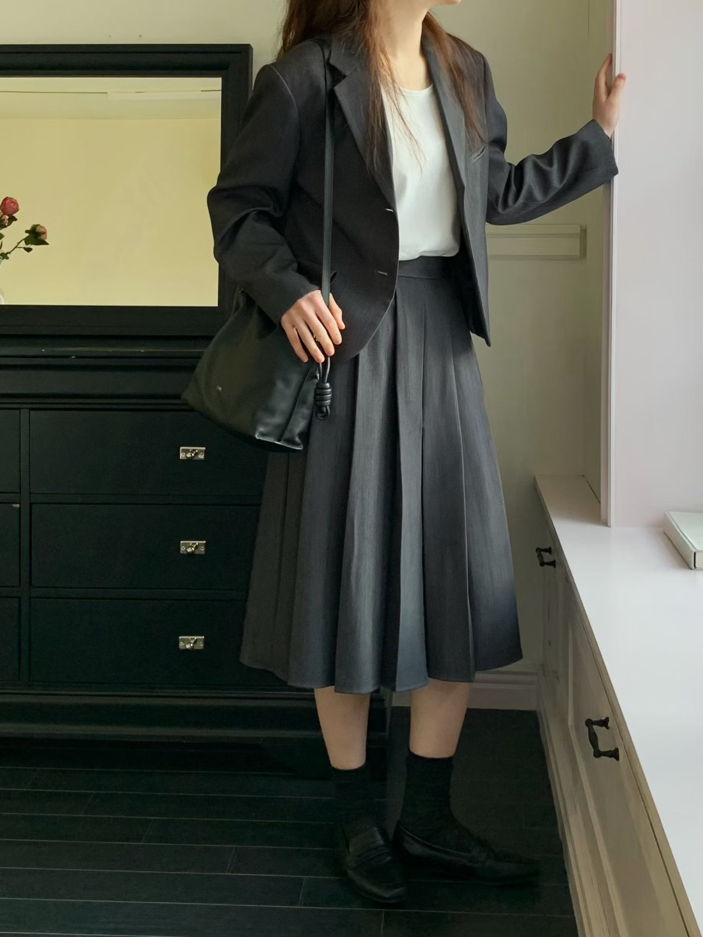 JU11 / ELASTIC WAISTBAND PLEATED CULOTTES