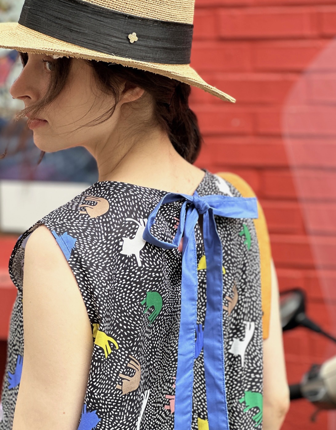 KB10 / Fun Cat Printed Drop Waist Dress