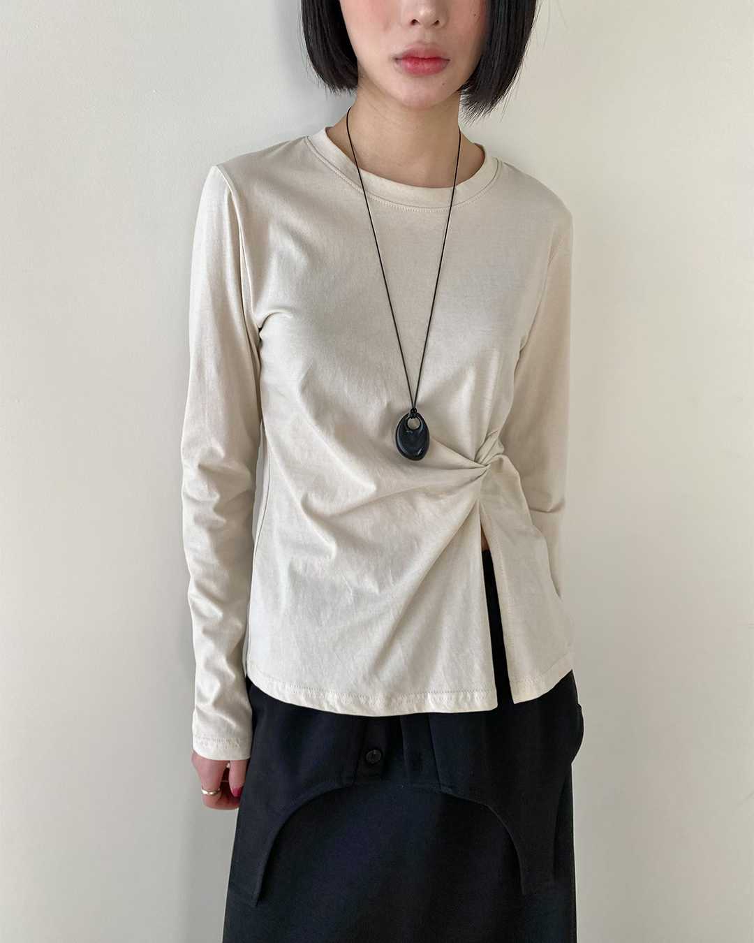 ELOISE OPEN KNOT LONG SLEEVES TEE