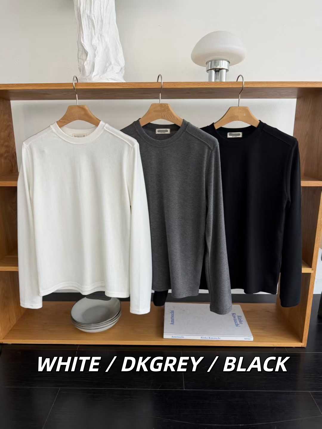 DENISE SHOULDER PIPING LONG SLEEVES TEE