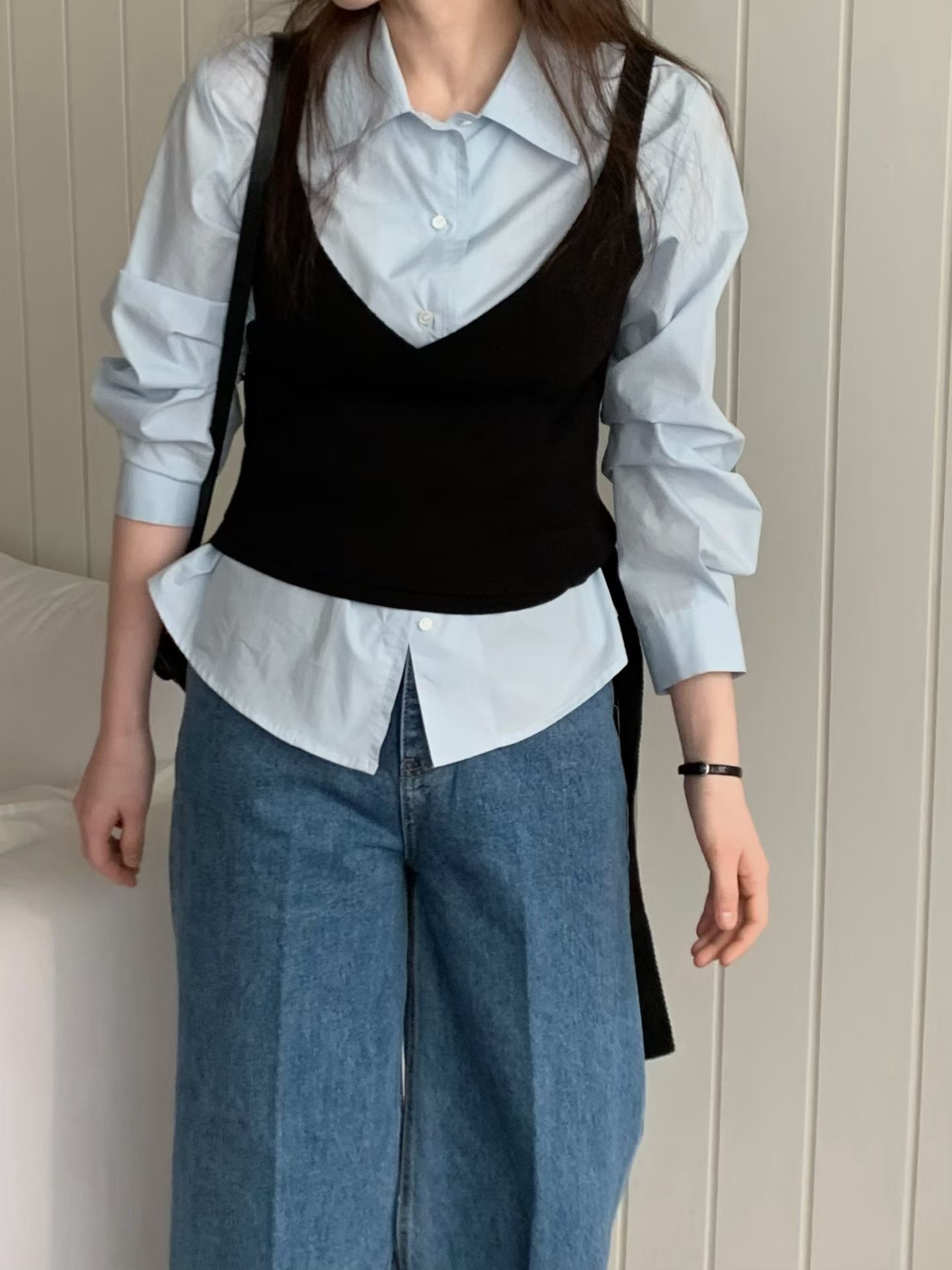 JU13 / WRAP OVER KNIT VEST