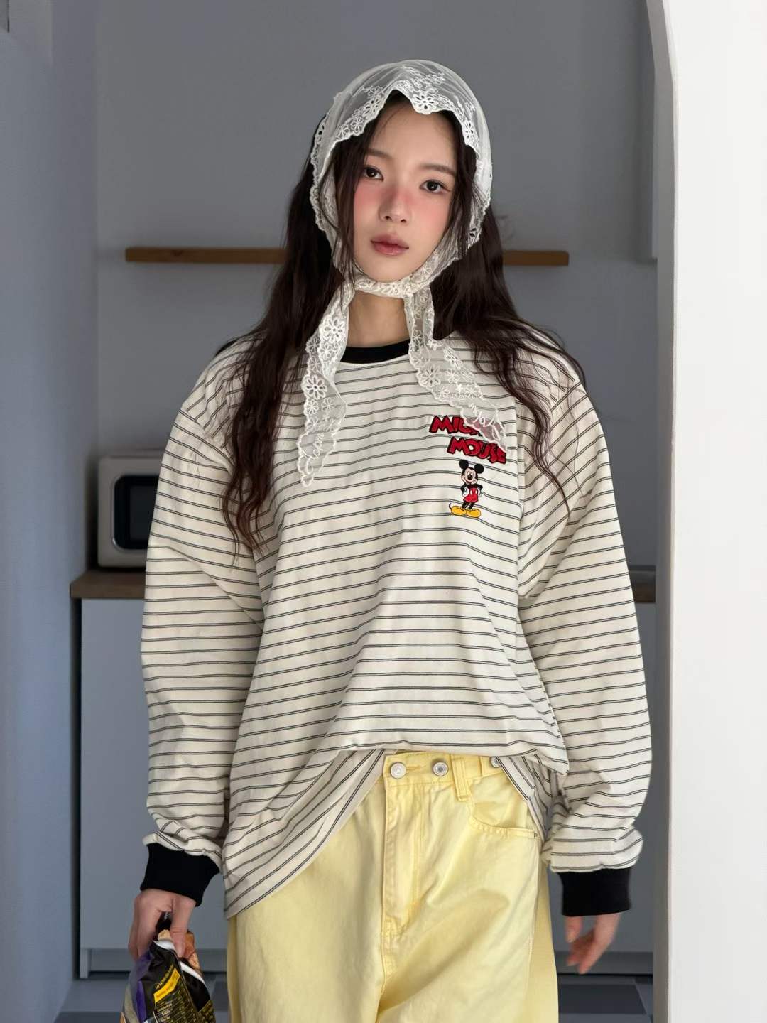 DASHA MICKEY STRIPE PULLOVER