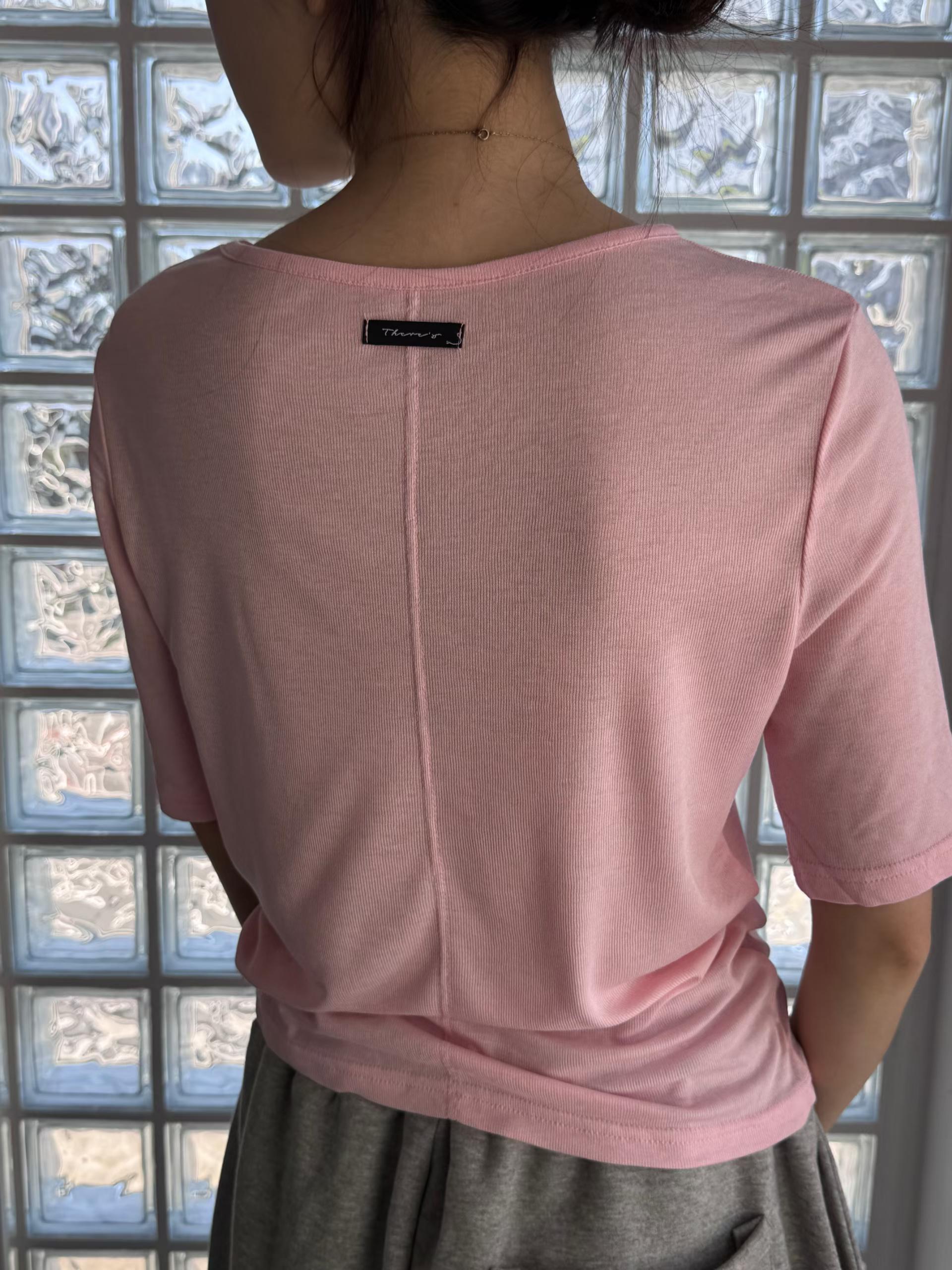 ERIKA 3/4 SLEEVES RIBBED TEE