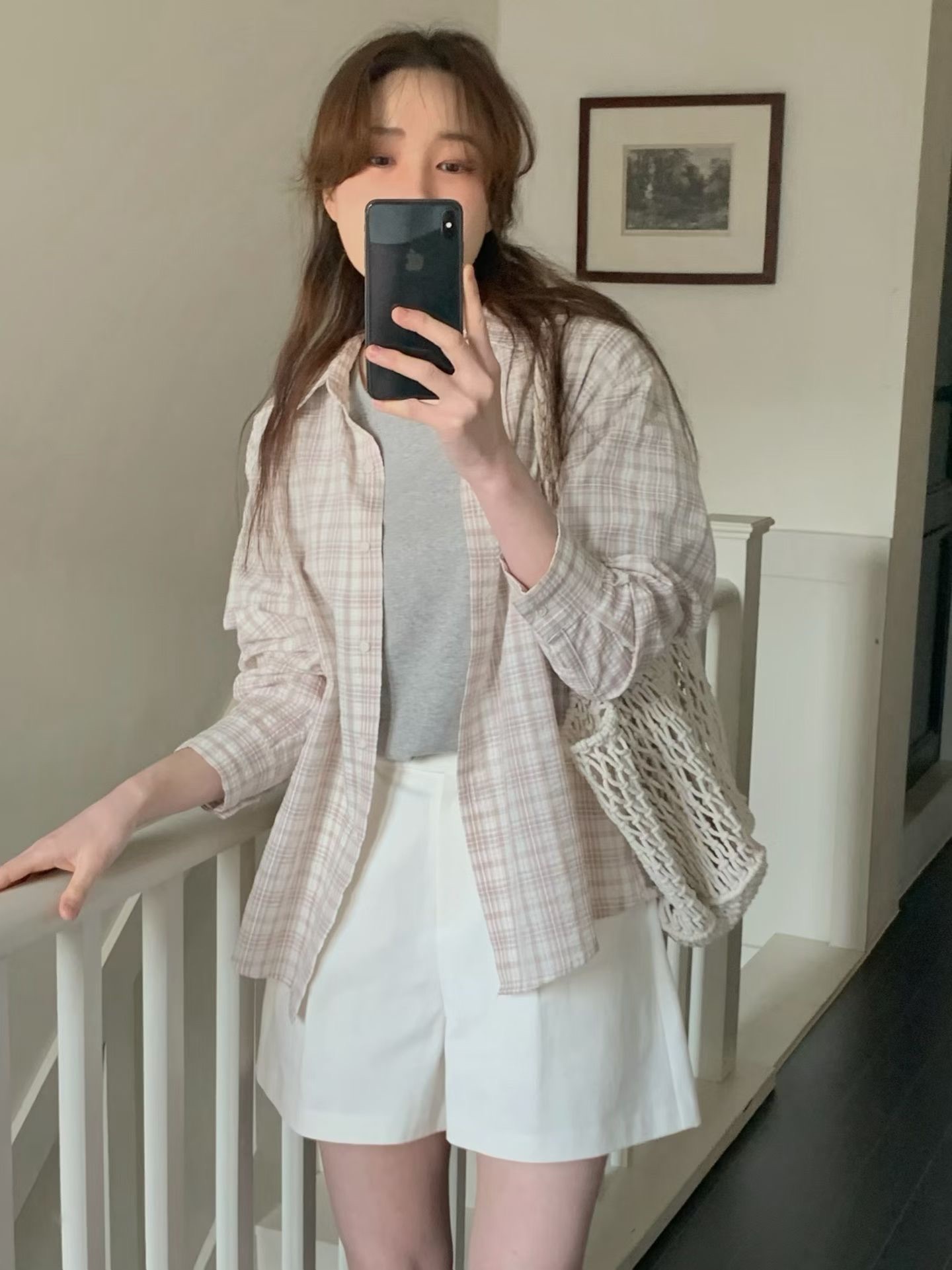 JU06 / PLAID BUTTON DOWN SHIRT