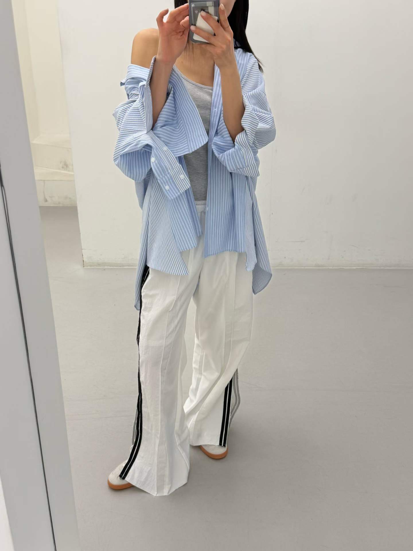 EIDEN PANEL OPEN HEM CONTRAST TRACKPANTS