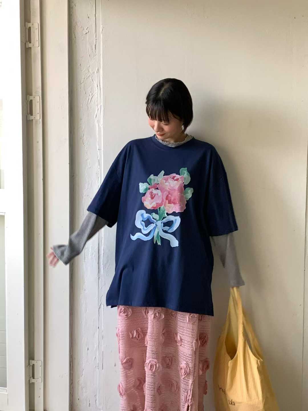 ELODIE FLOWER BOUQUET OVERSIZED TEE