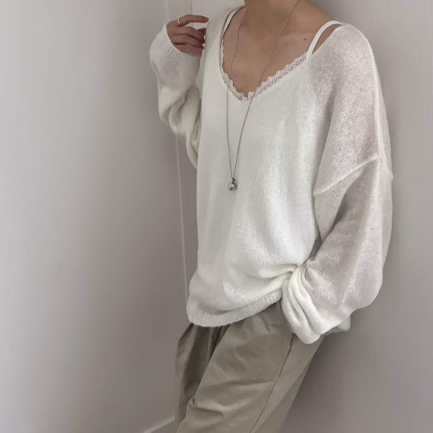 FOSTER LACE TRIMMING CAMISOLE