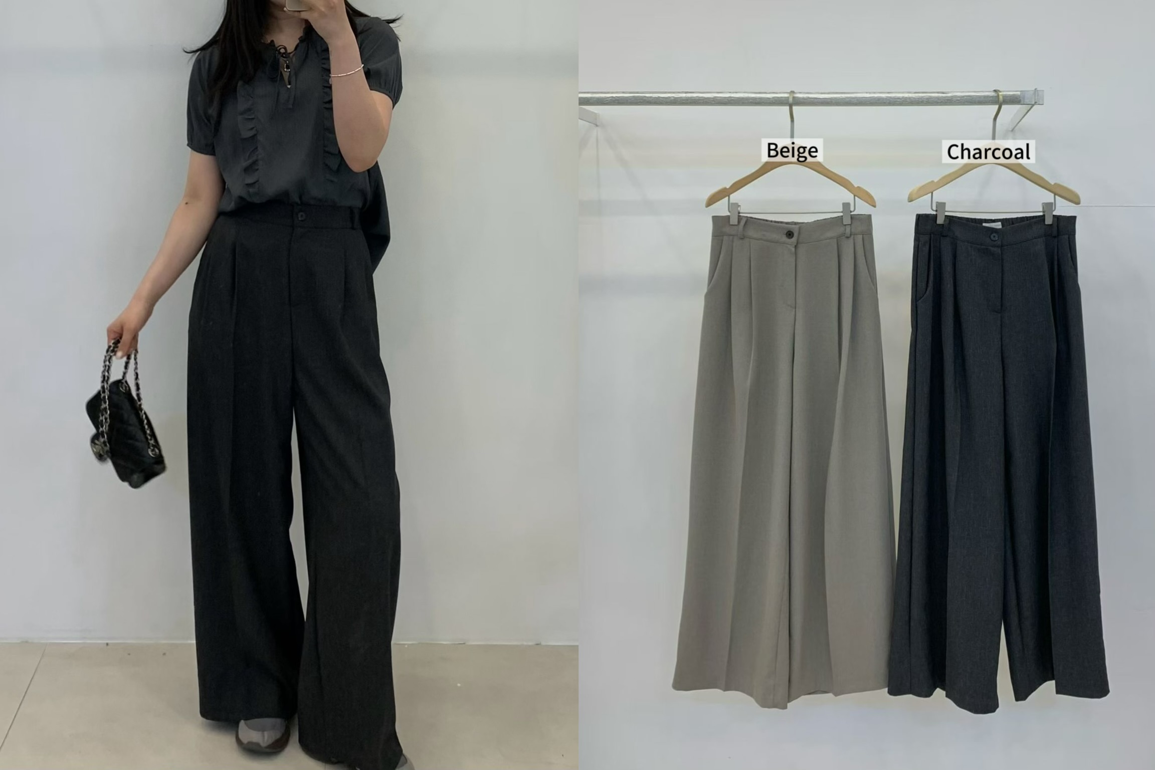 FP16 / ELASTIC WAISTBAND FRONT DARTED TROUSERS