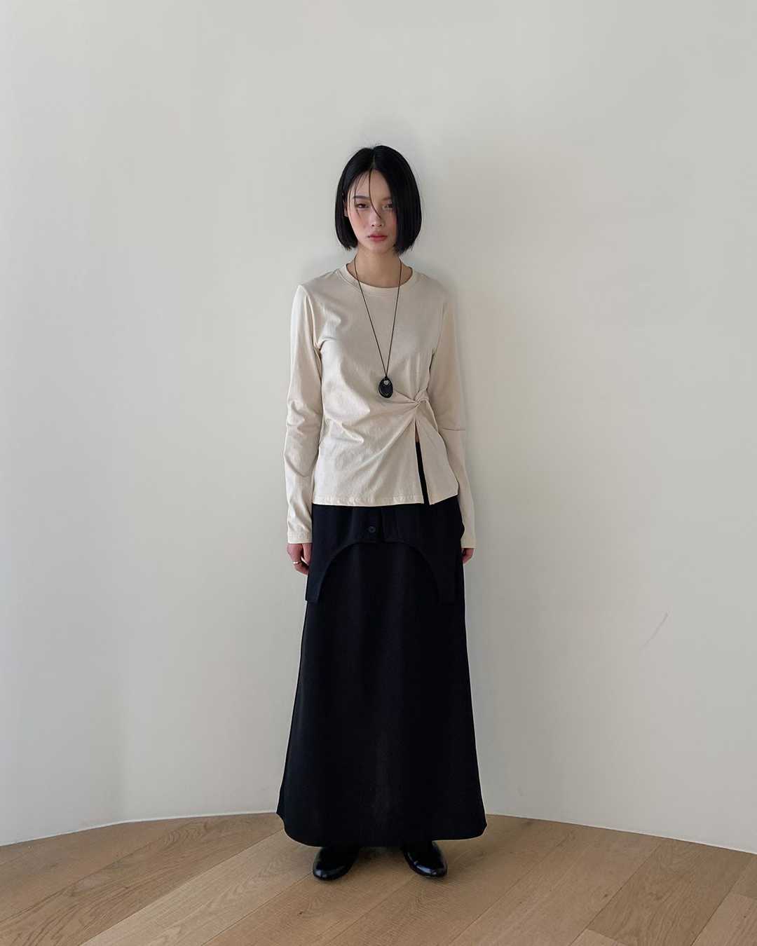 ELOISE OPEN KNOT LONG SLEEVES TEE