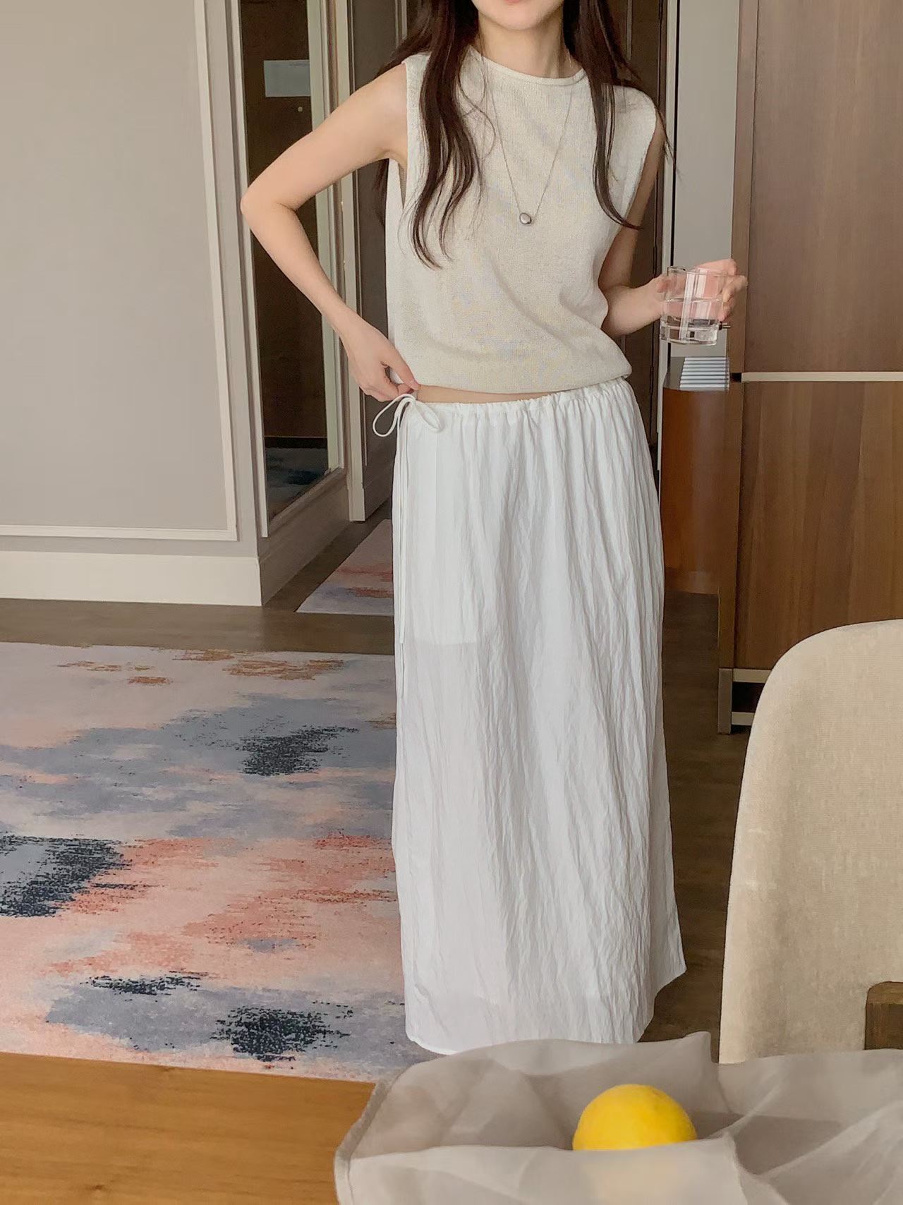 FIORELLA SIDE TIE MAXI SKIRT