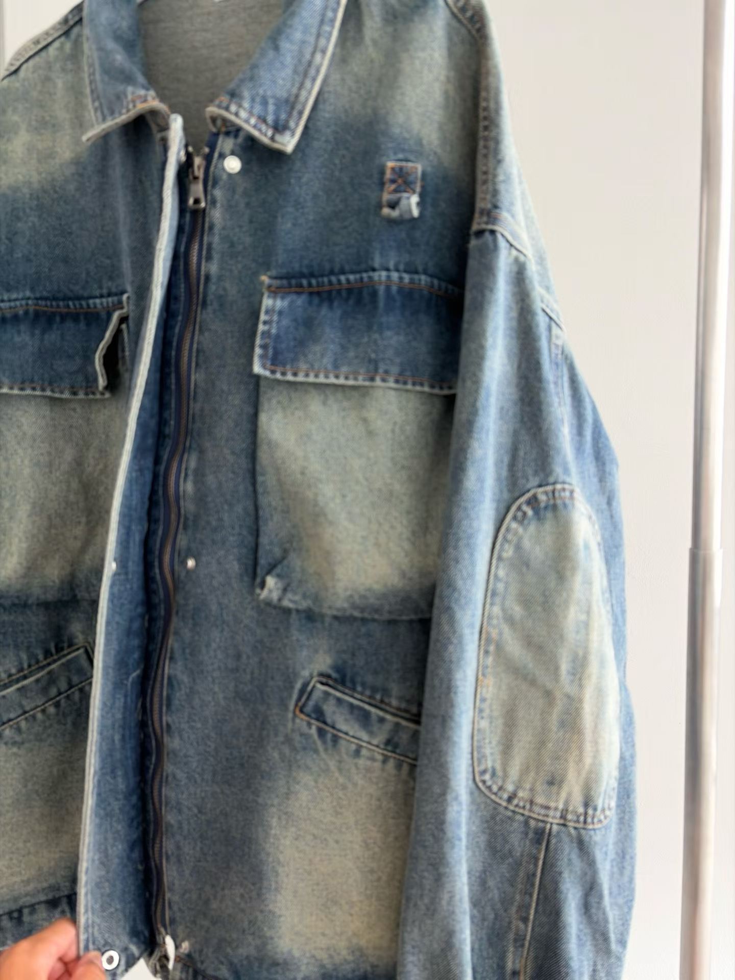 FJOLA WASHED OUT RUGGED DENIM JACKET