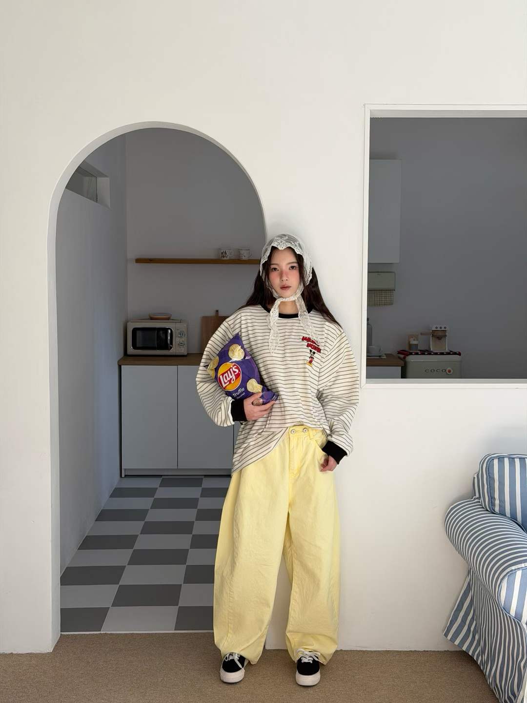 DASHA MICKEY STRIPE PULLOVER