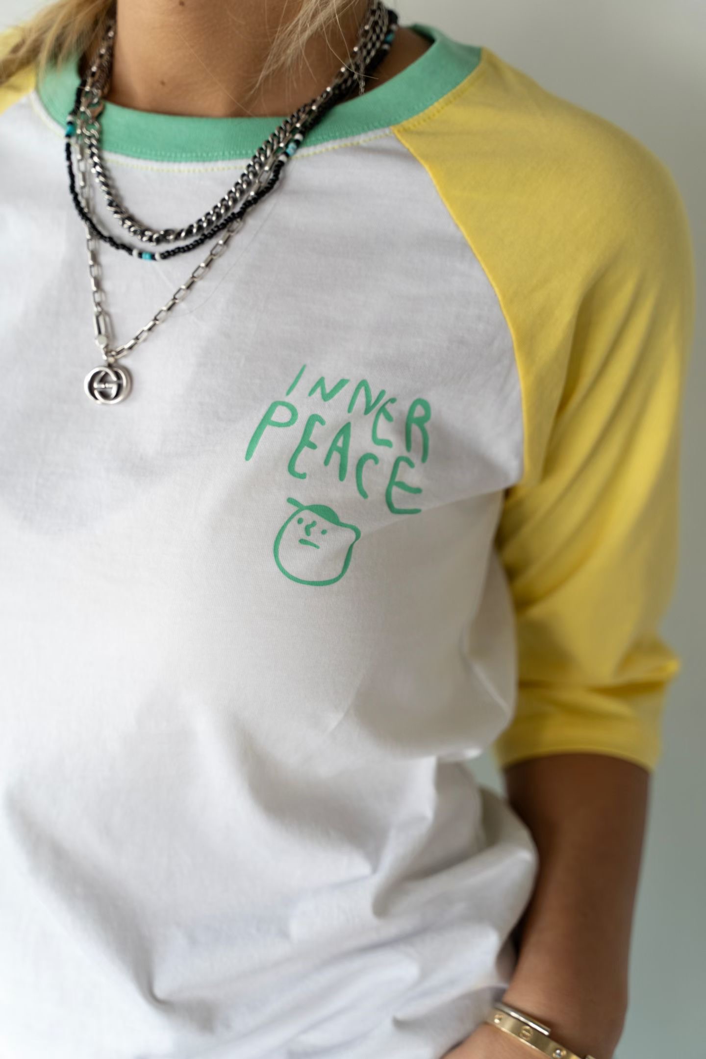 T190426/INNER PEACE COLOUR-BHLOCK TEE 