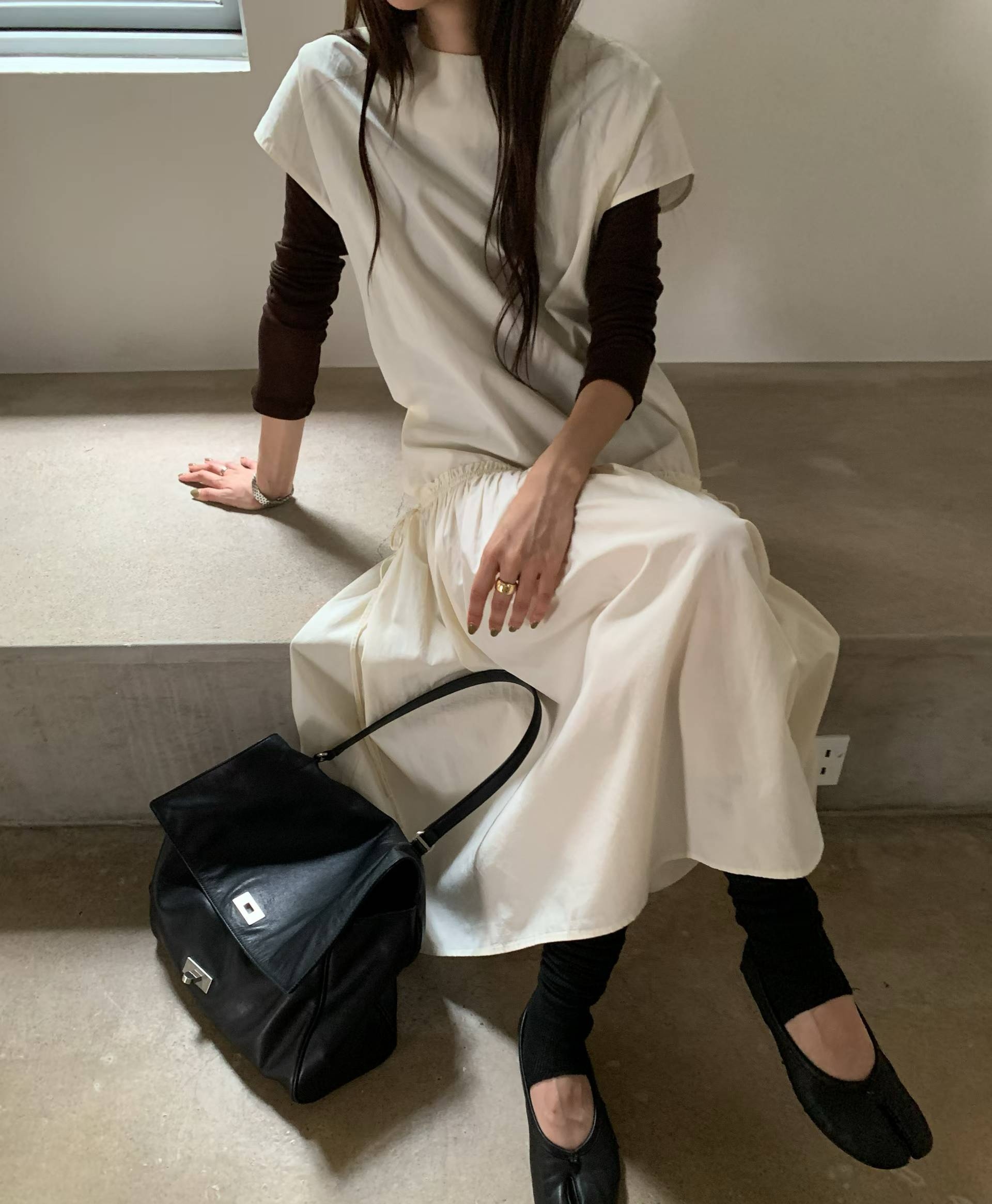 FREYA DROP WAIST CAP SLEEVES DRESS