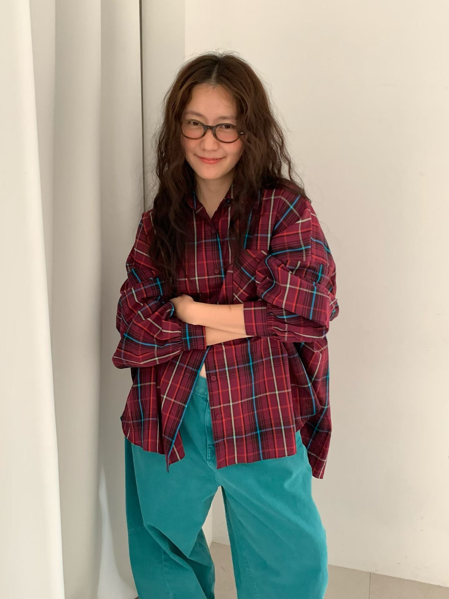 VP16 / OVERSIZED TARTAN PLAID SHIRT