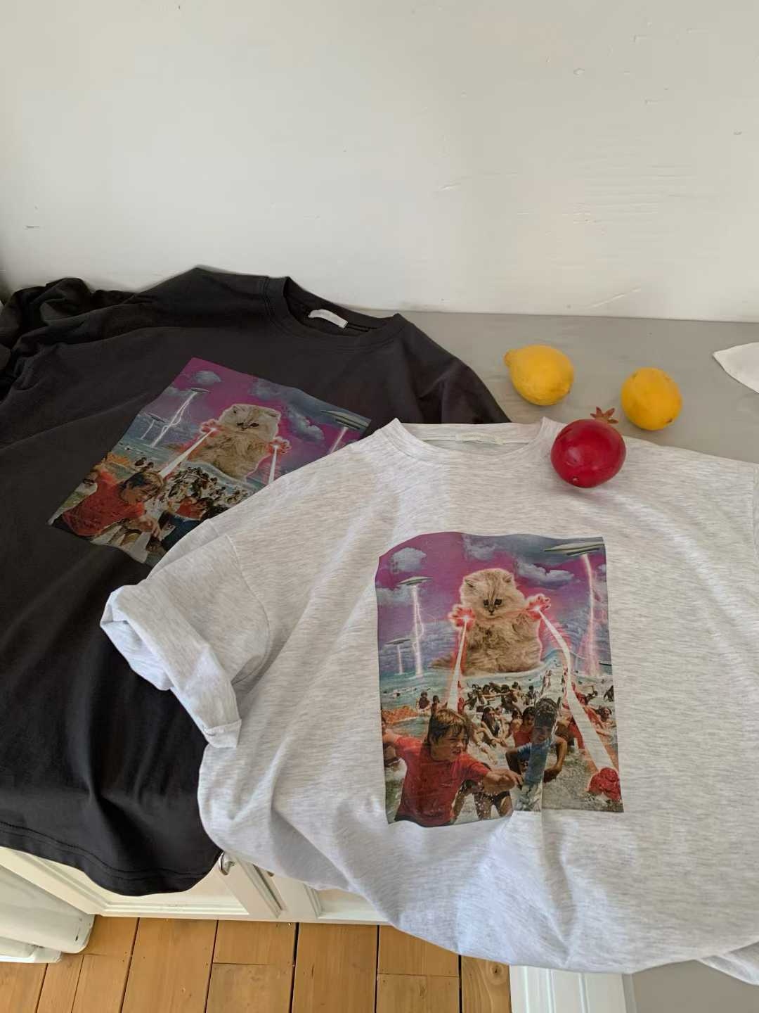 DELLENE LASER CAT TEE