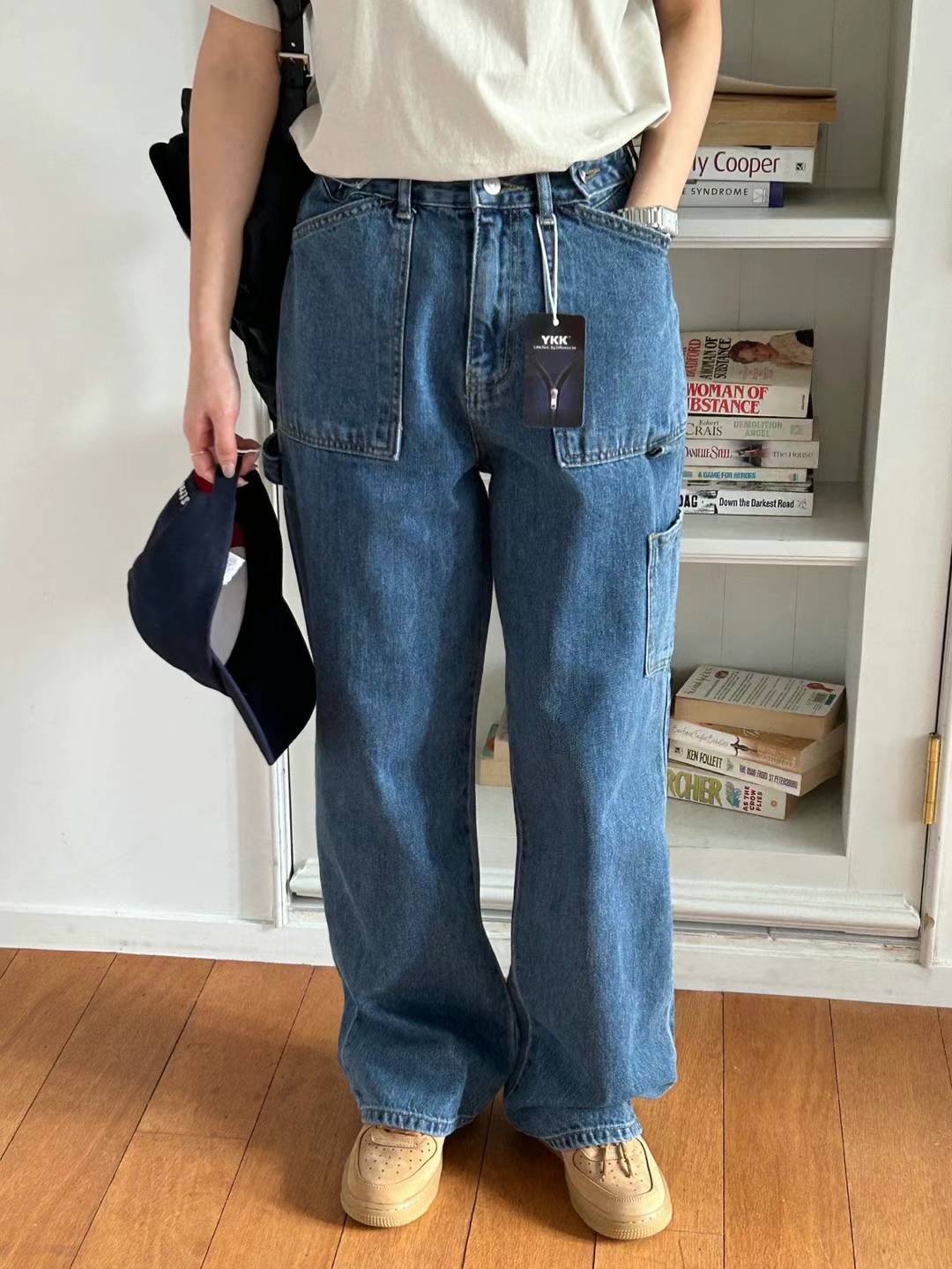 Blanka multi-pockets adjustable jeans