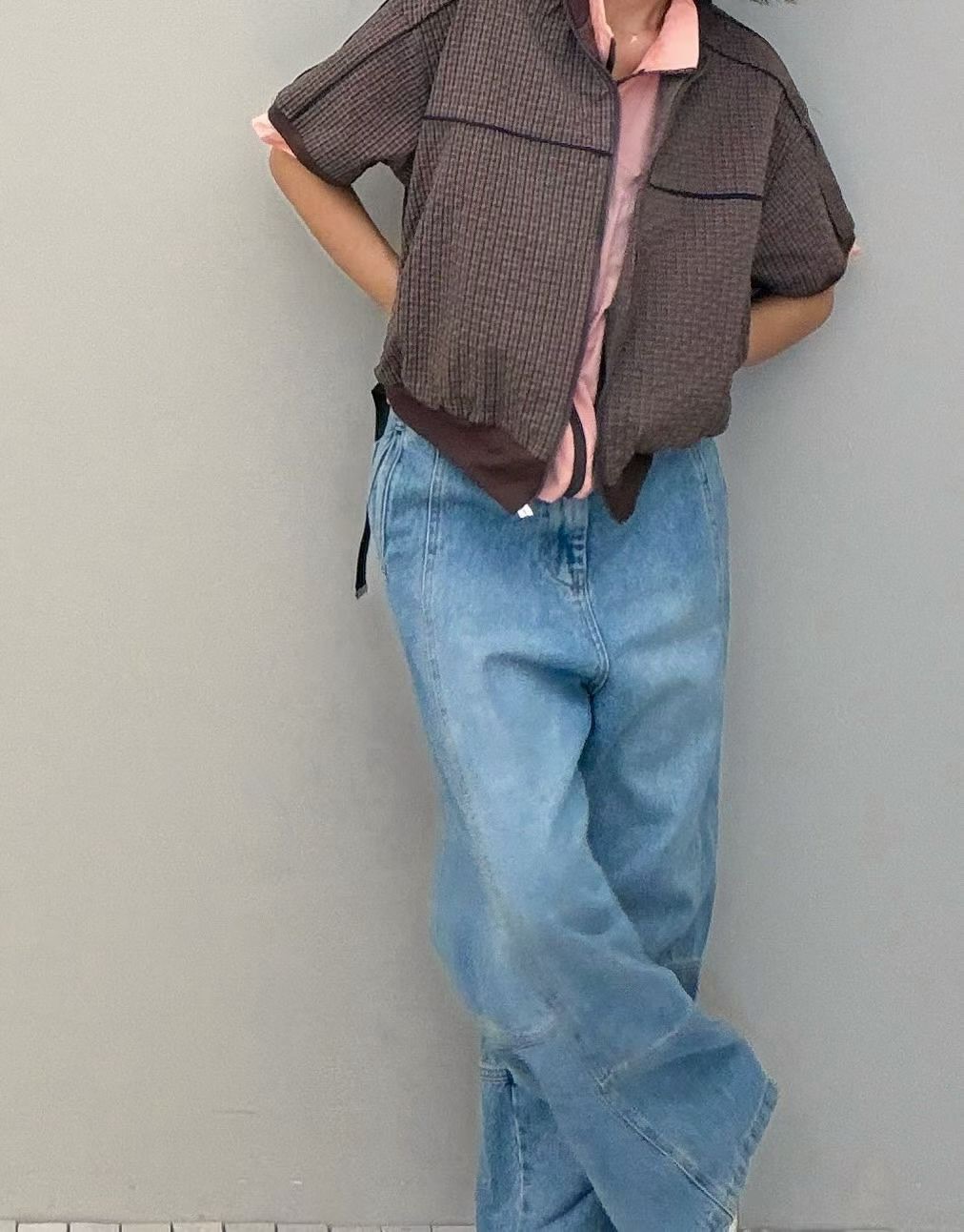 PT18 / BELTED LOOSE FIT POCKET JEANS