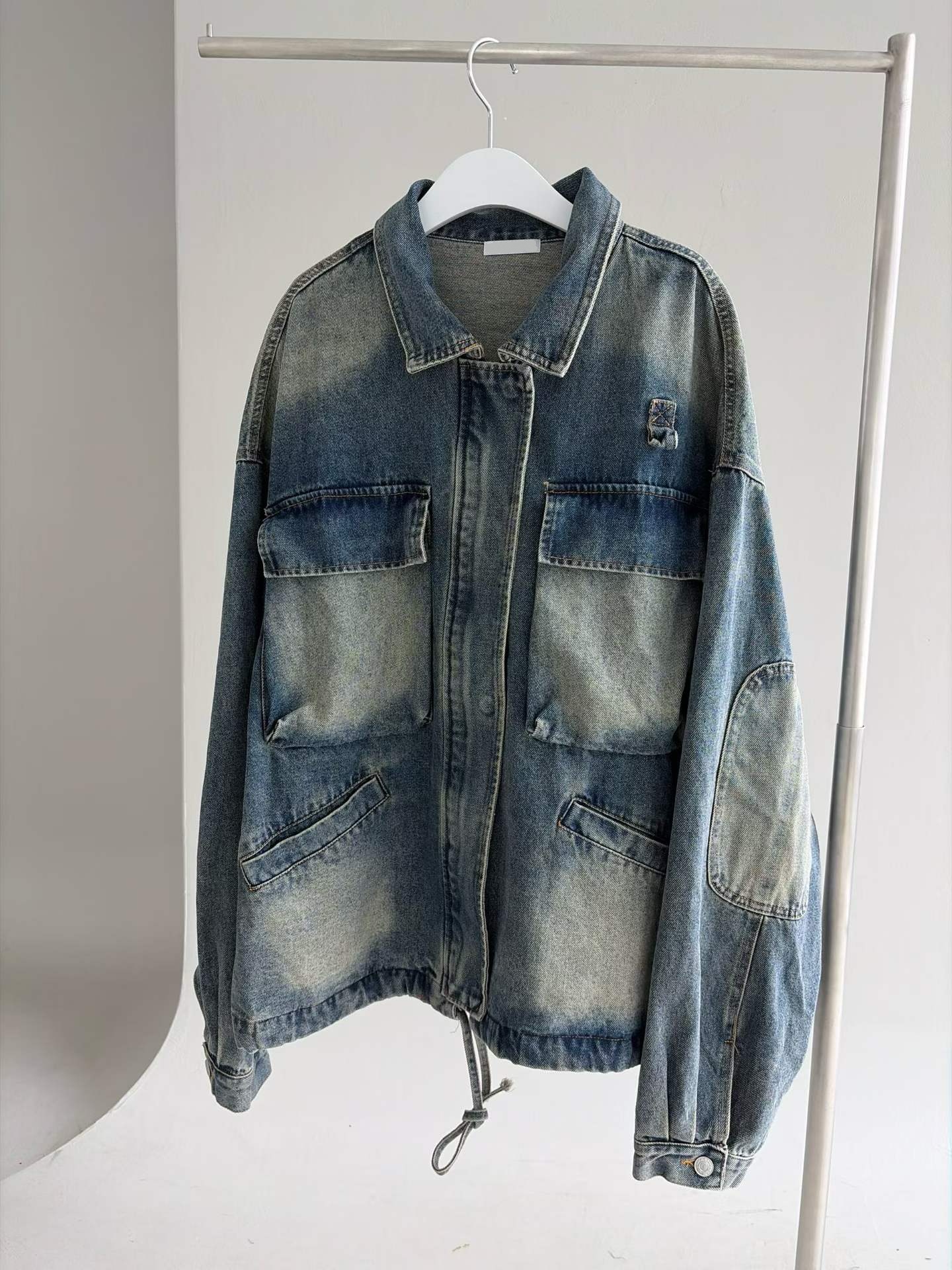 FJOLA WASHED OUT RUGGED DENIM JACKET