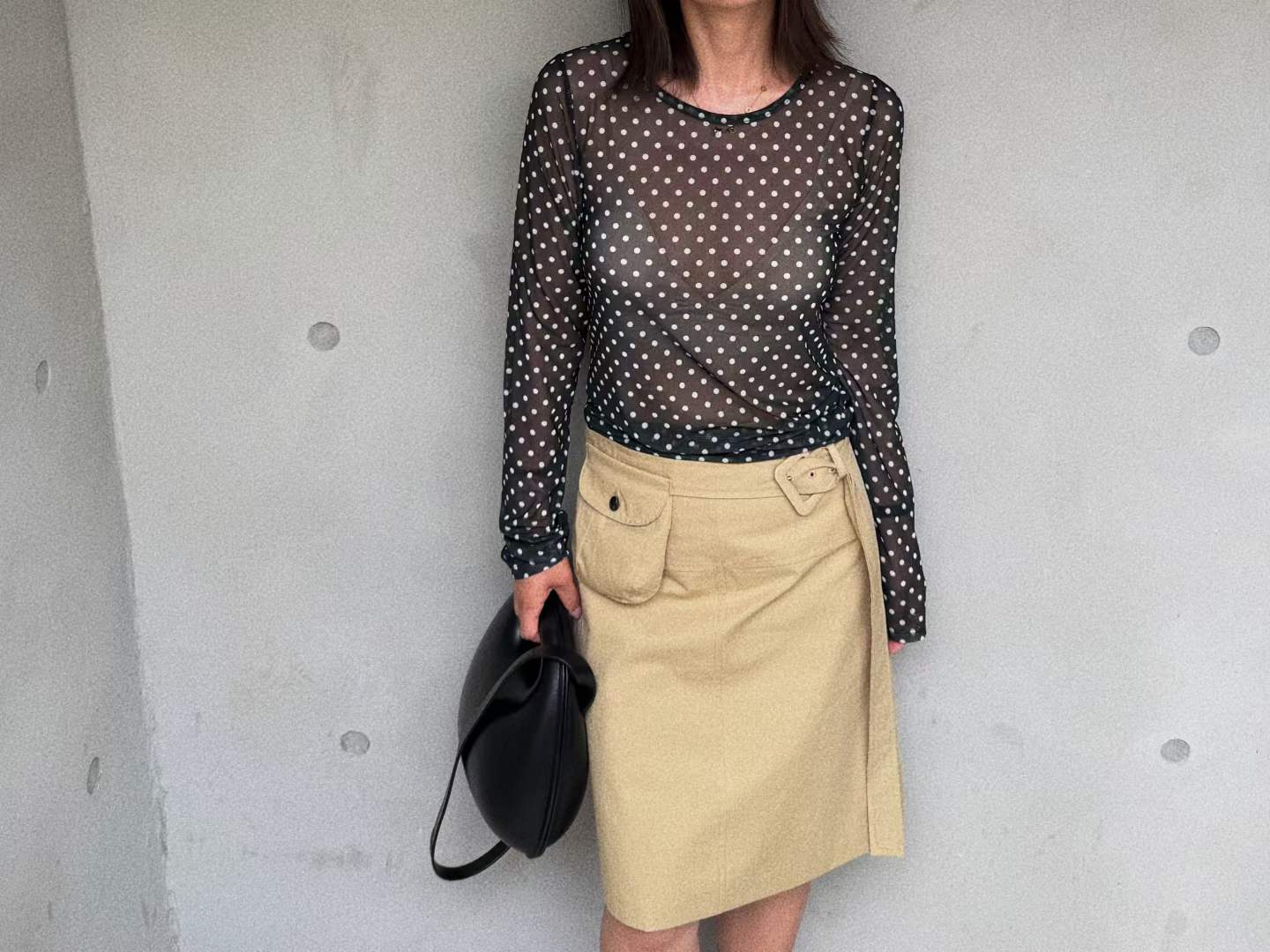 FRANCINE POLKA DOTS LAYERING TOP