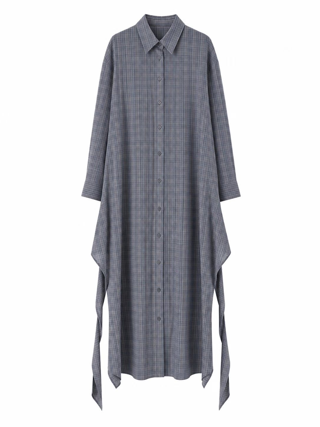 YQ39 / BUTTON DOWN WRAP AROUND SHIRT DRESS